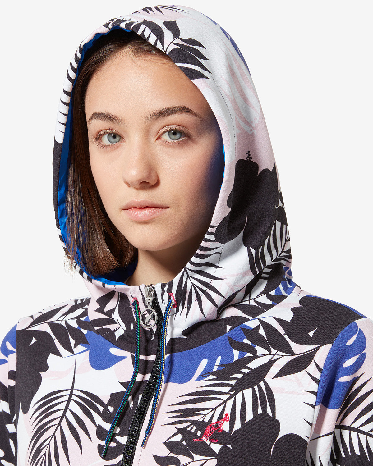 australian-flowers-hoodie-jacket-nero-giacca-felpa-con-cappuccio-donna image 4