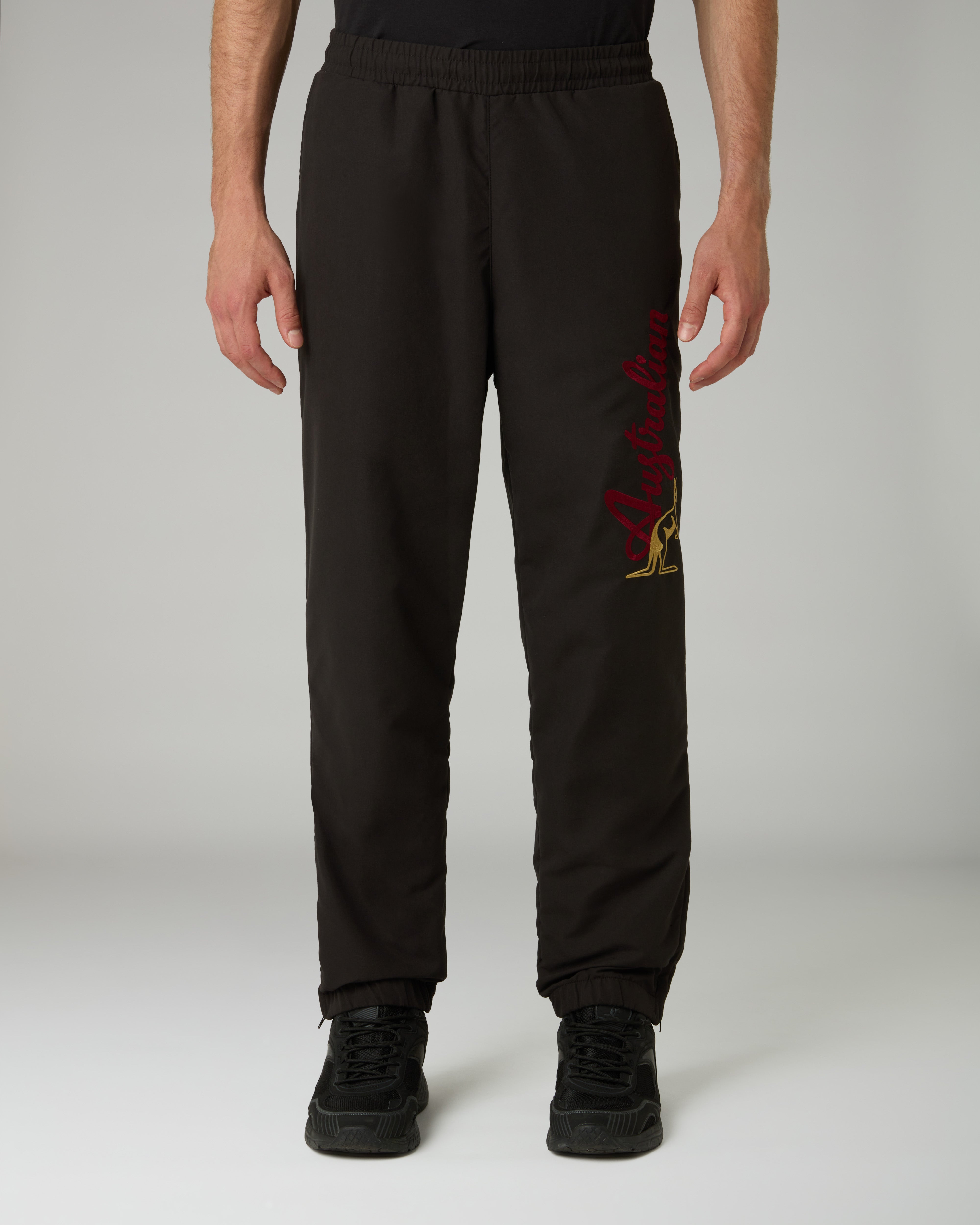 australian-rust-bumper-track-pant-pantalone-tuta-microtouch-nero-foderato-jersey image 1