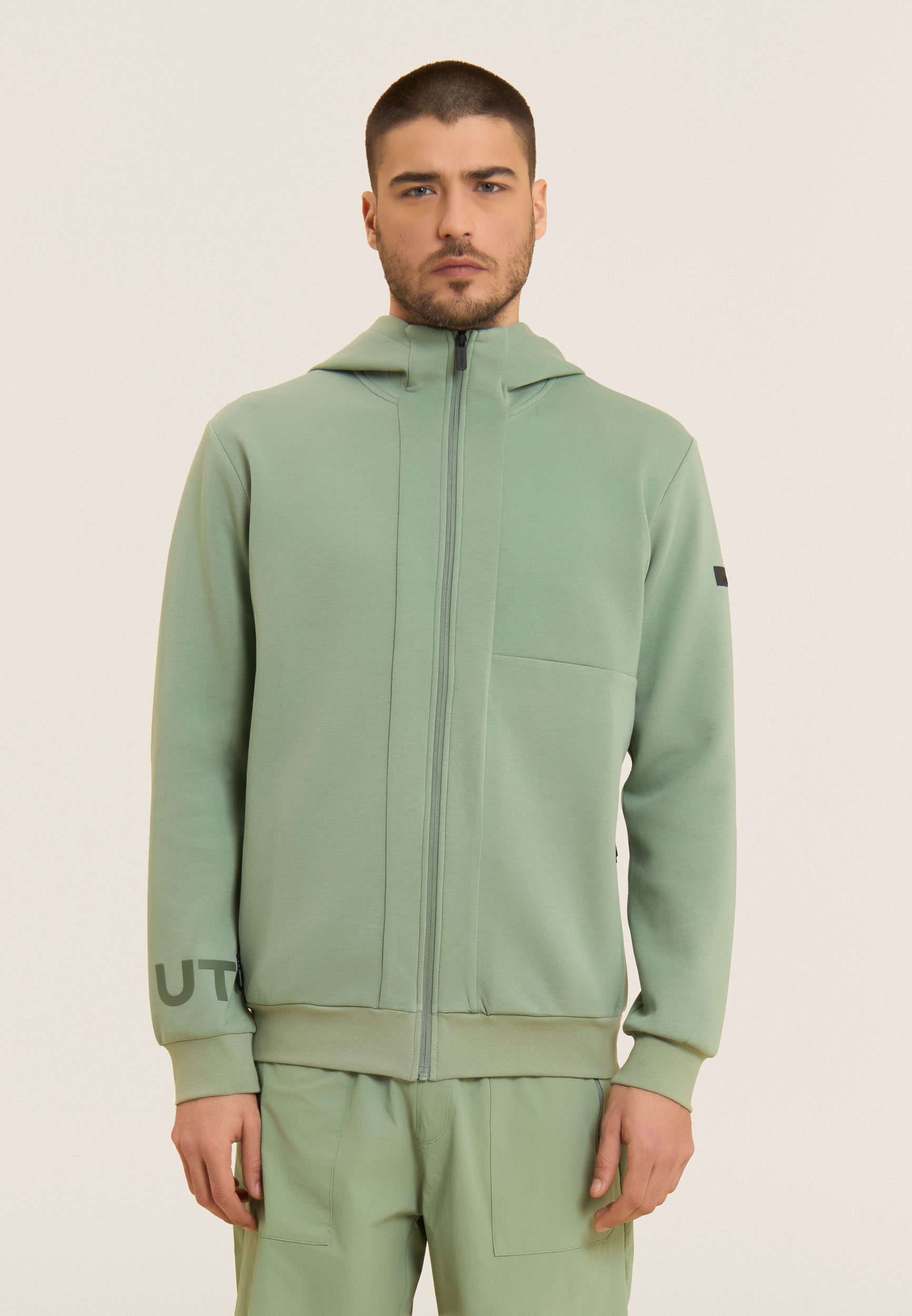 freddy-felpa-donna-oversize-full-zip-con-cappuccio-e-tasche-zip-urban-tech image 1