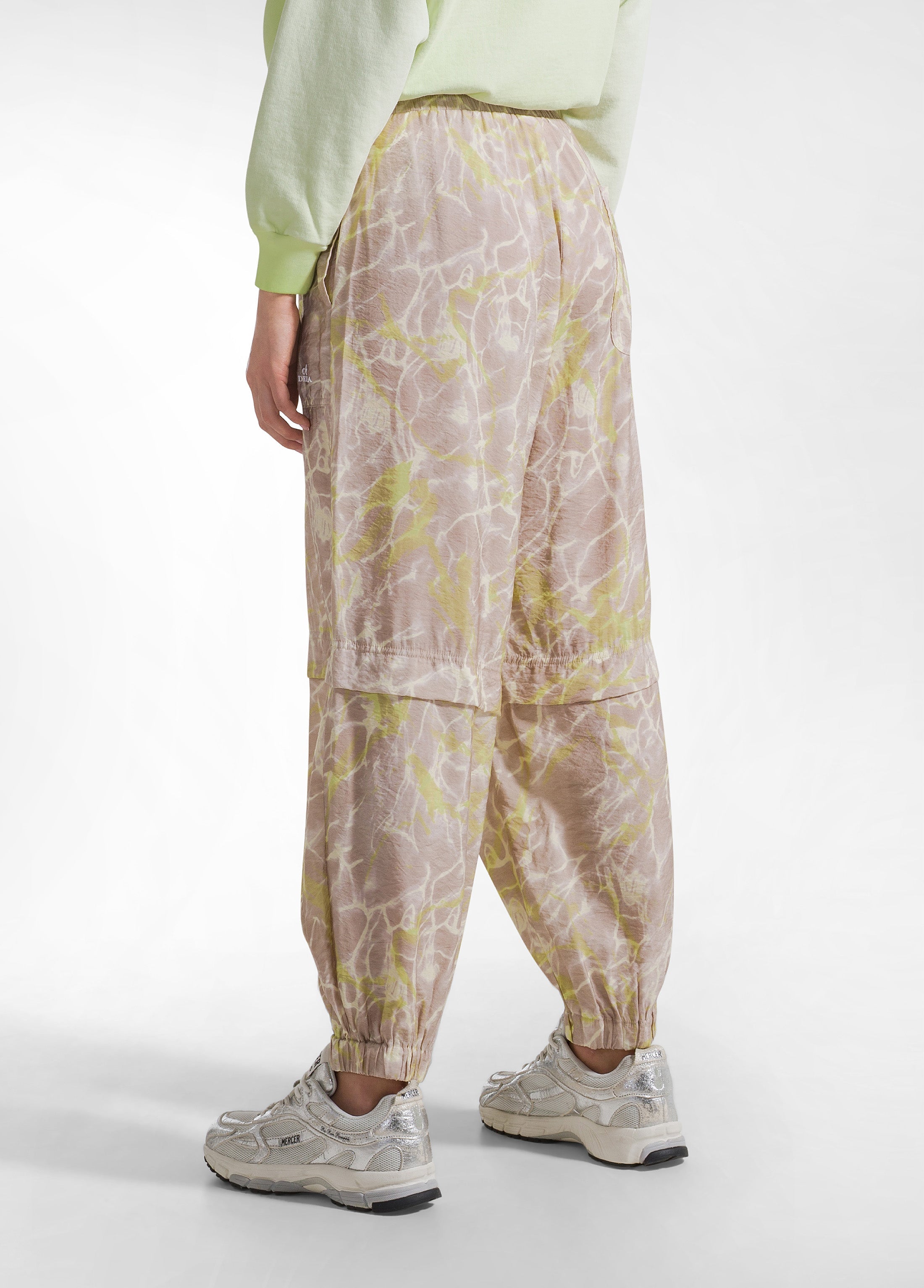 deha-jogger-allover-in-viscosa-effetto-stropicciato-beige image 3