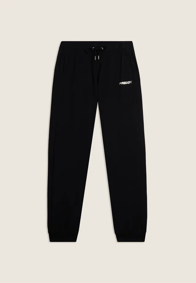 freddy-pantaloni-comfort-fit-polsini-vita-coulisse-heavy-jersey image 1