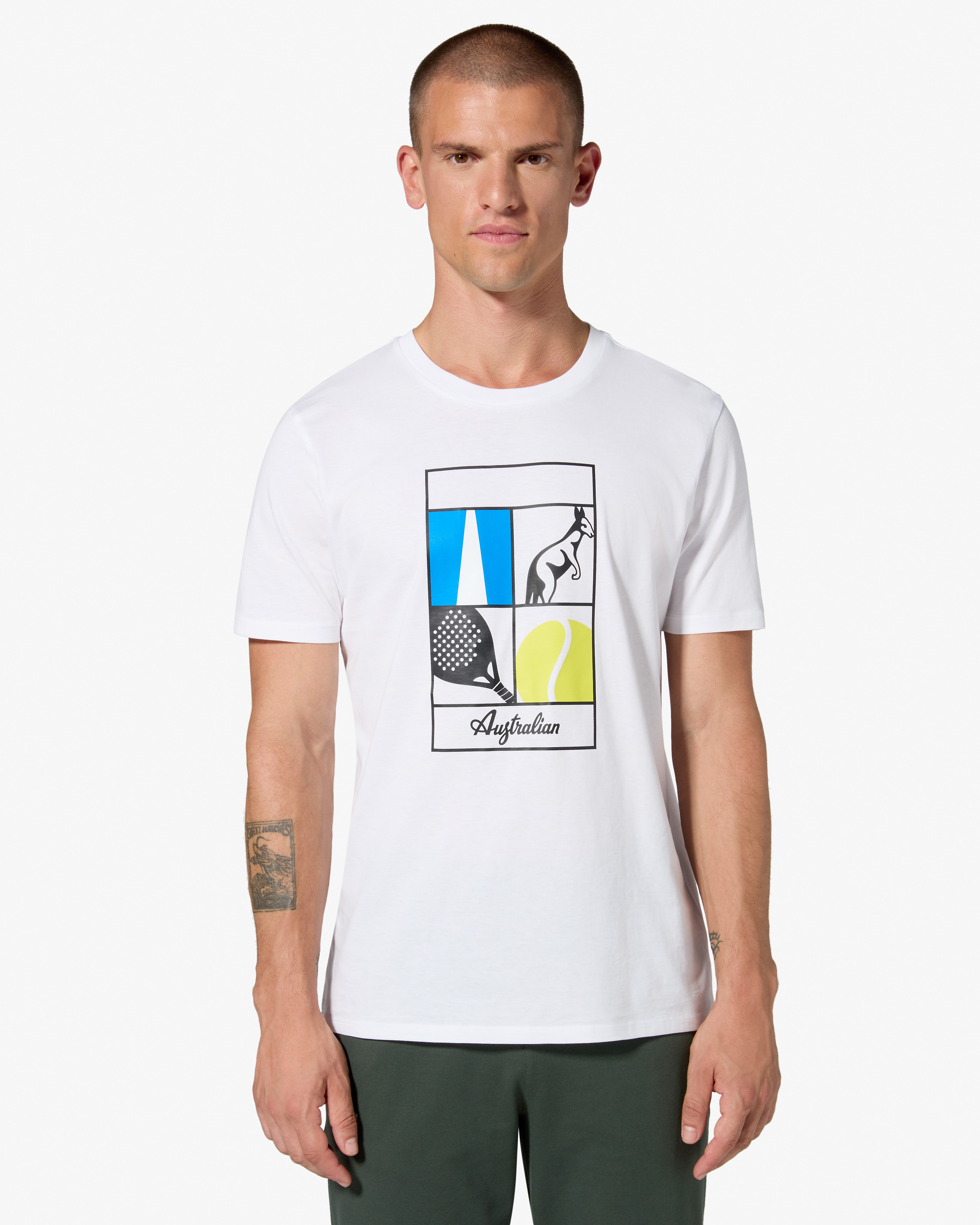 australian-meridiana-t-shirt-maglietta-cotone-bianca image 1