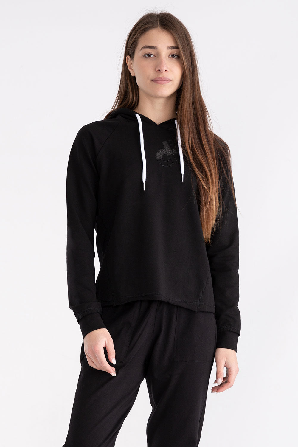 dimensione-danza-felpa-con-cappuccio-donna-con-logo-lurex image 1