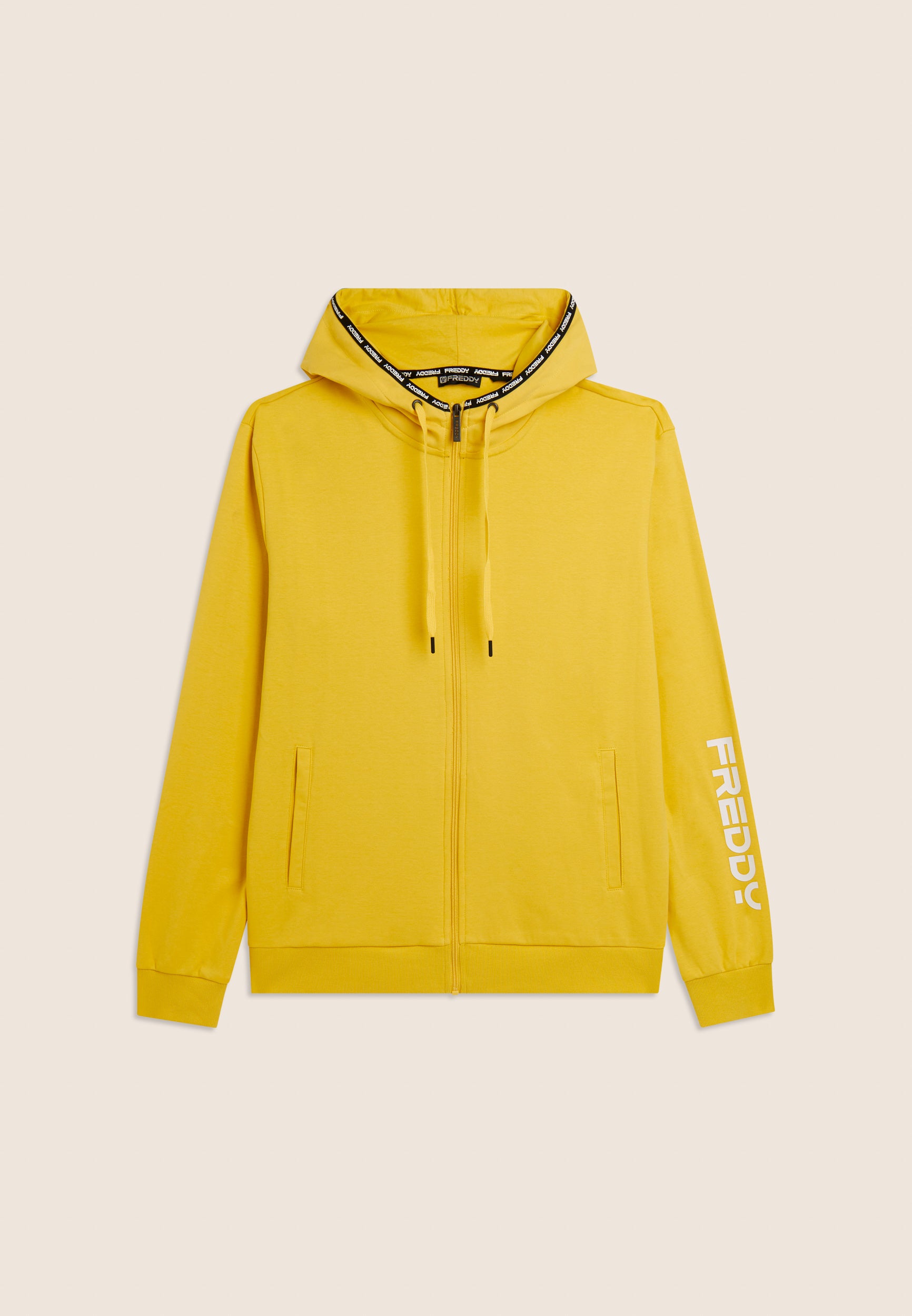 freddy-felpa-con-cappuccio-e-zip-in-cotone-interlock image 4