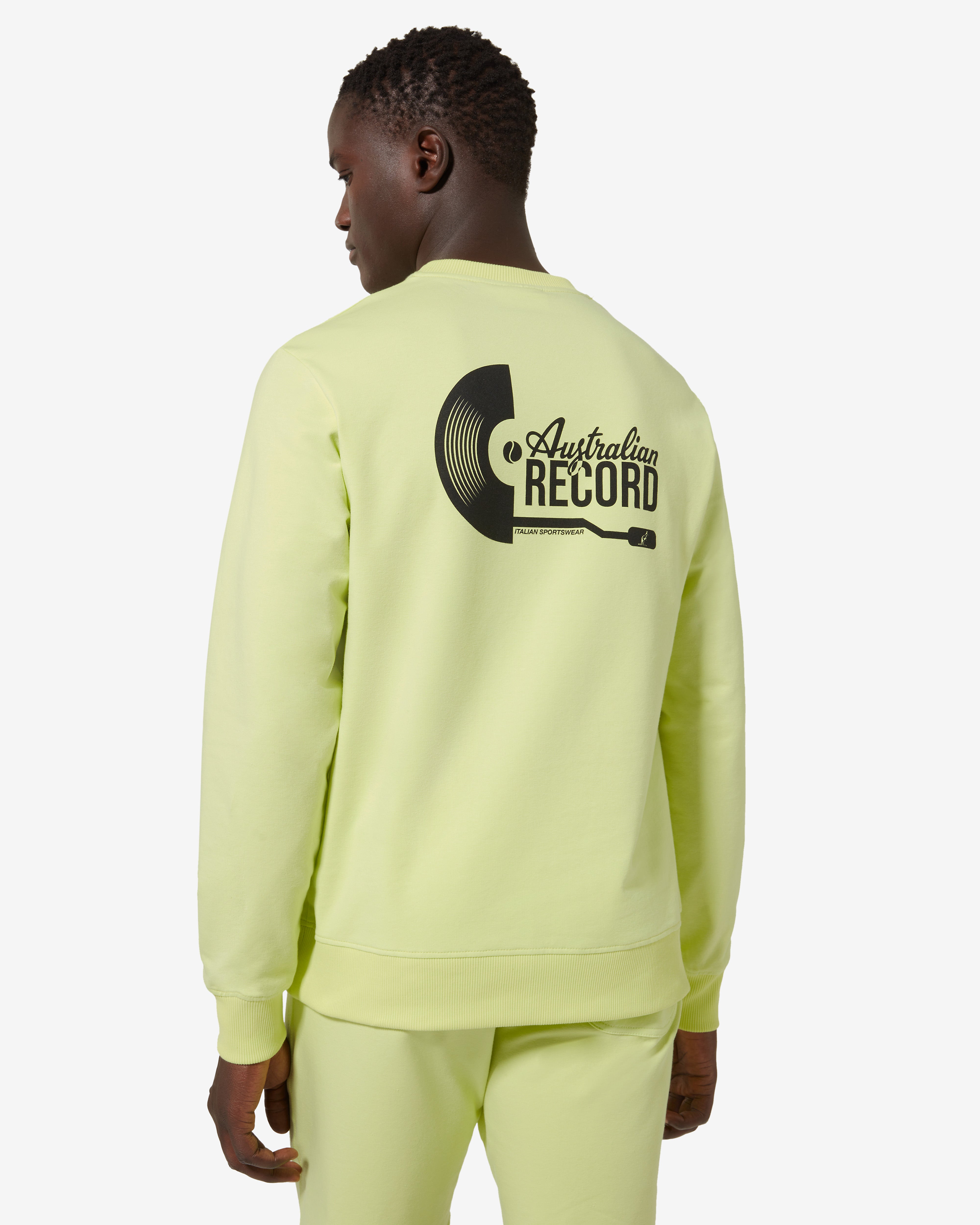 australian-record-crewneck-felpa-girocollo-lime image 1