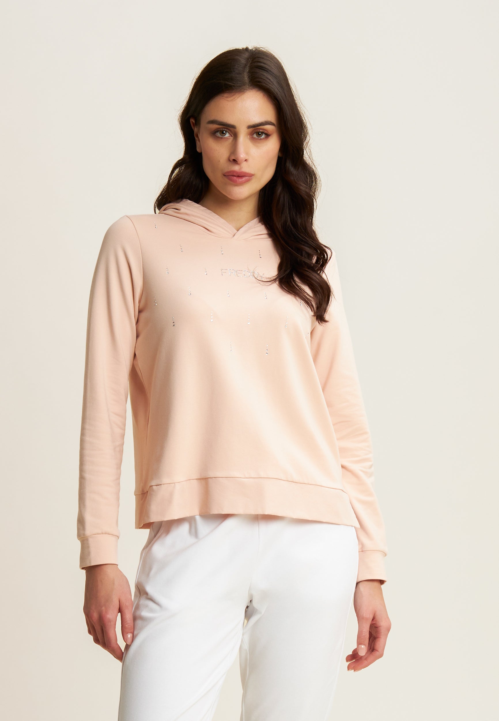 freddy-felpa-con-cappuccio-donna-strass-french-terry-modal image 1