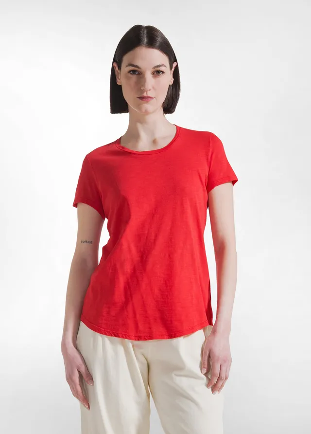 deha-d42513-t-shirt-in-cotone-flamm-rosso image 1