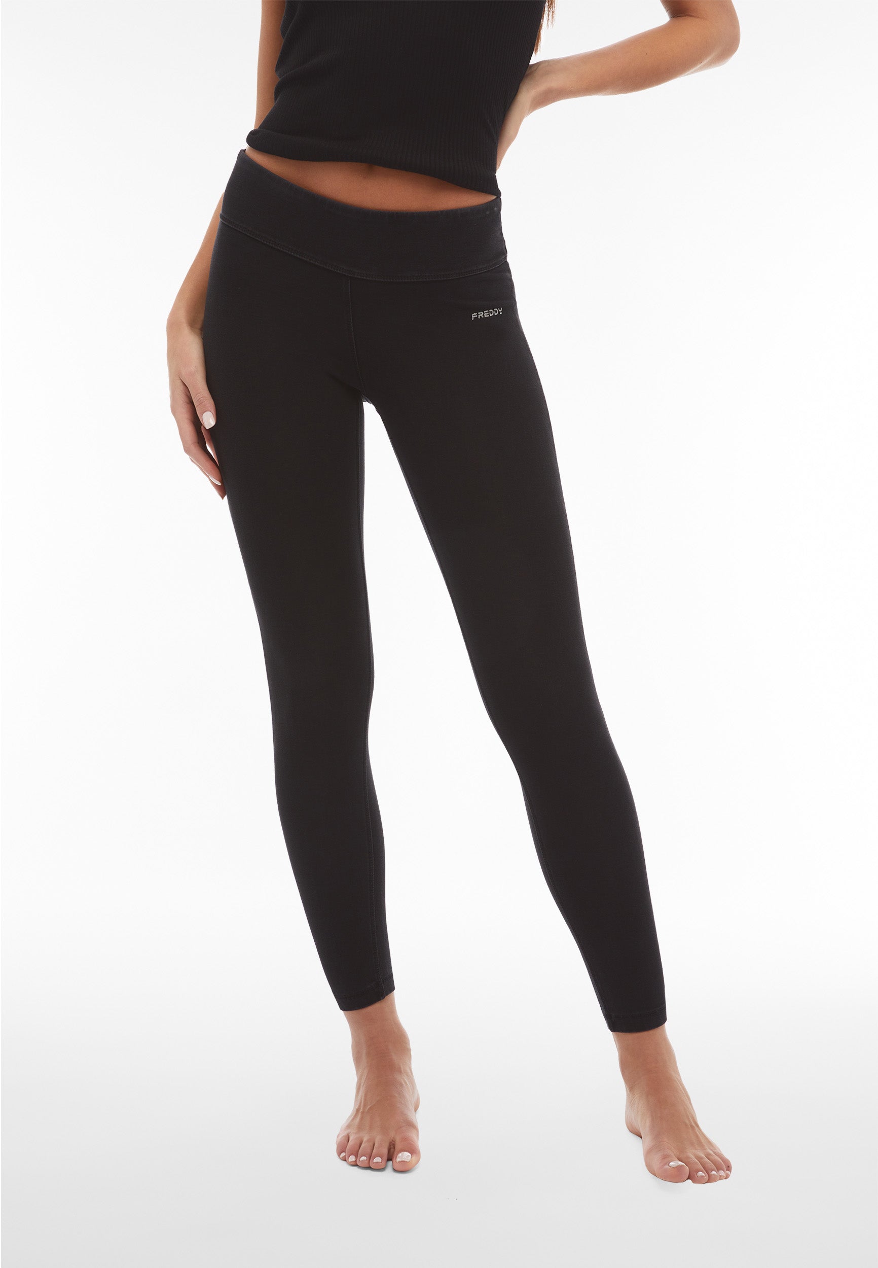 freddy-leggings-n-o-w-vita-media-jersey-effetto-denim-sostenibile image 1