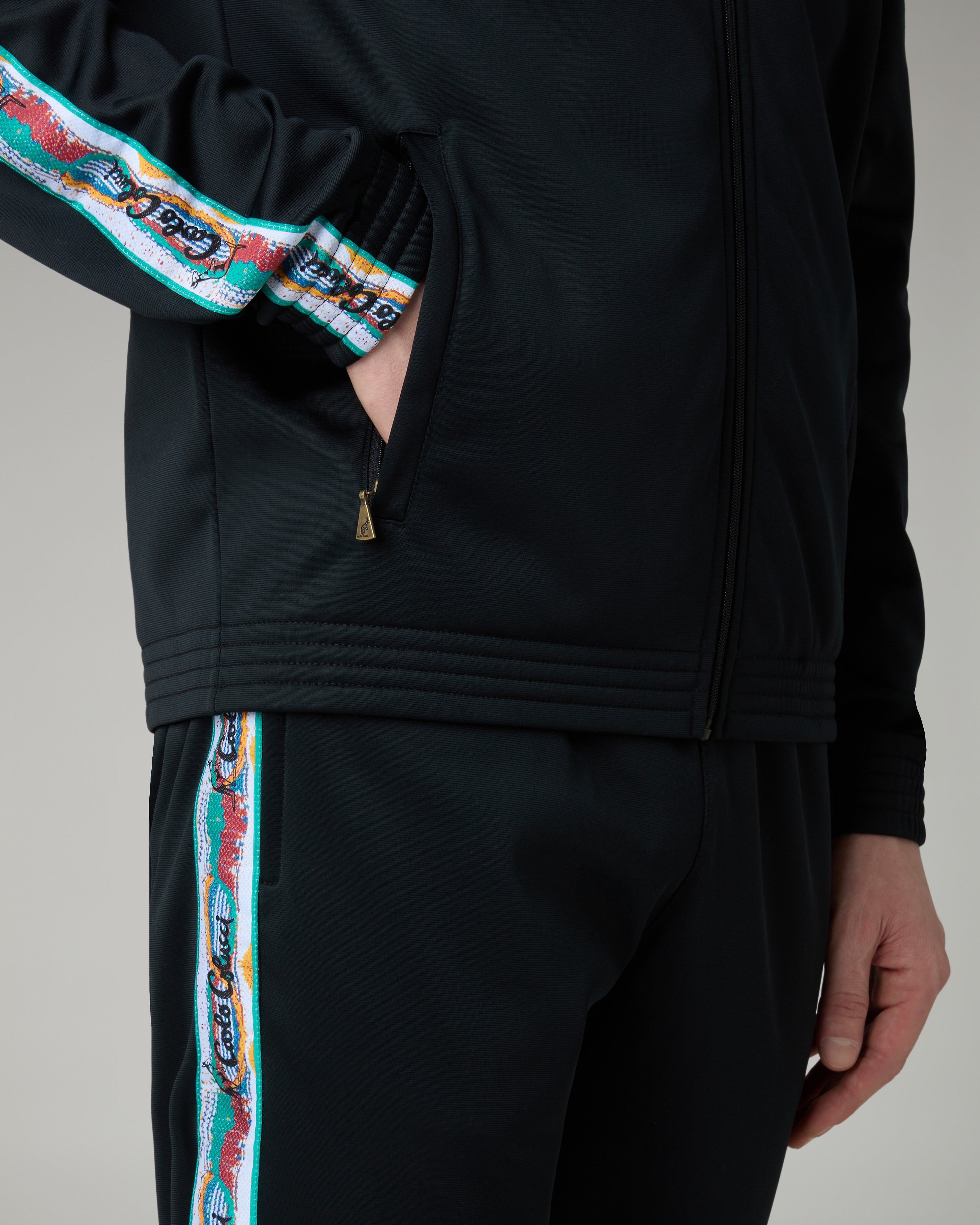 australian-color-tape-track-jacket-giacca-in-acetato-nero image 5