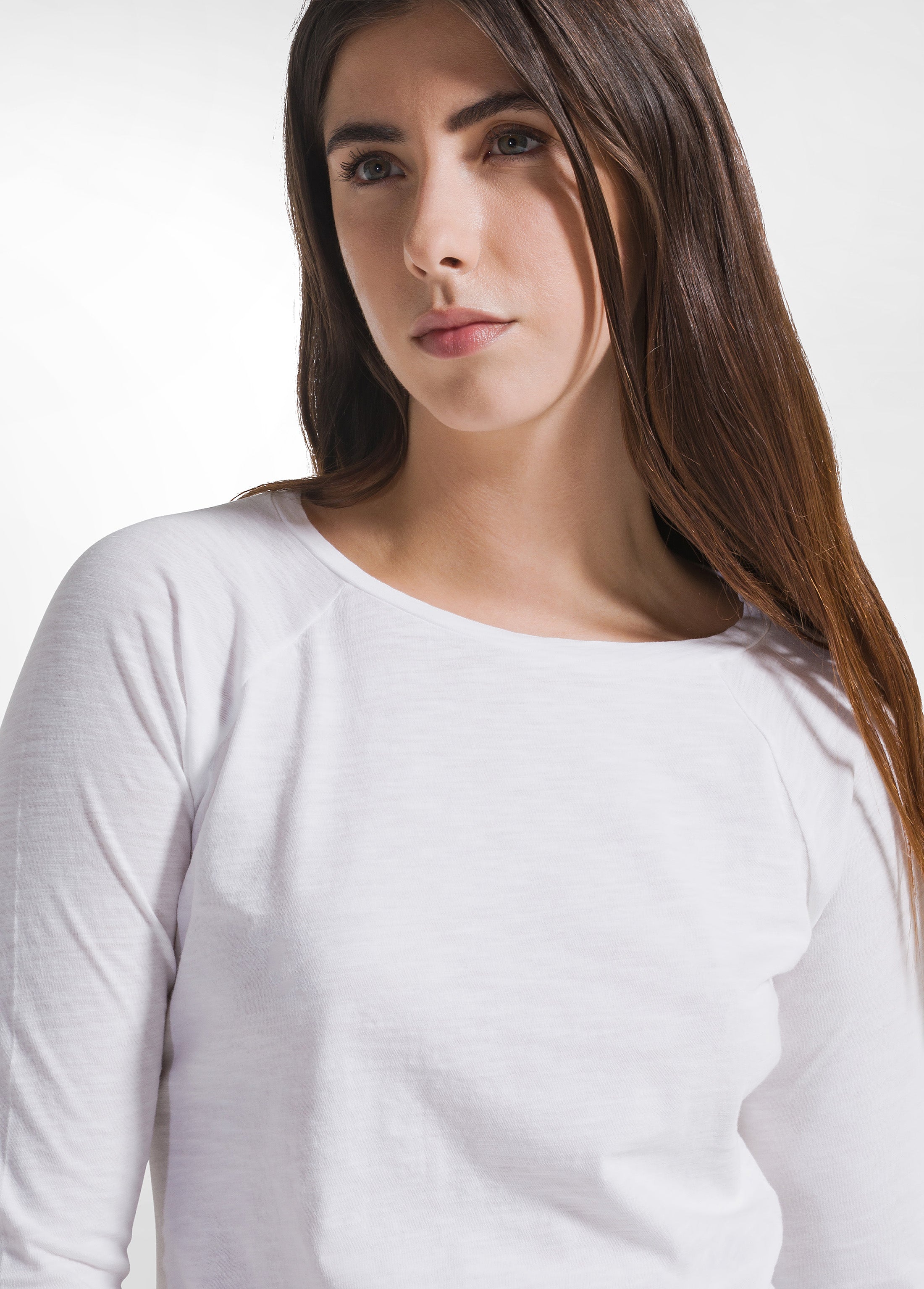 deha-d42514-t-shirt-manica-3-4-in-jersey-fiammato-bianco image 3