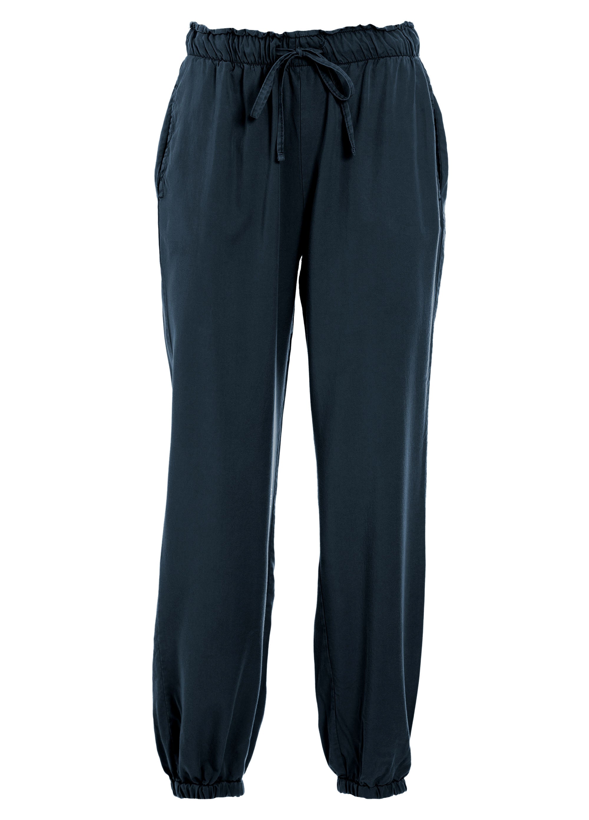deha-a00636-pantalone-jogger-in-viscosa-crepe-blu-donna image 5