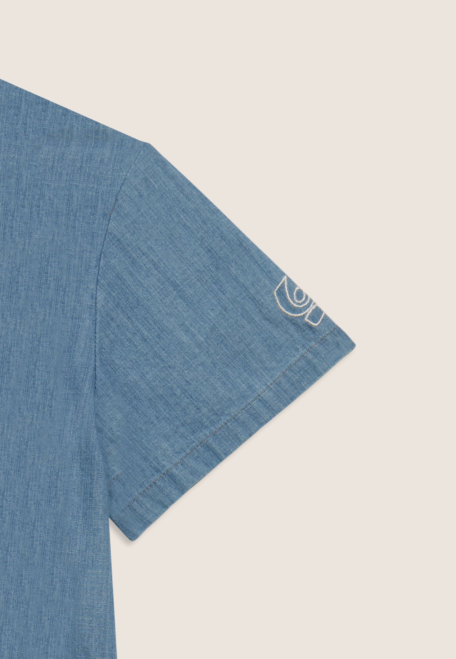 freddy-camicia-cropped-bambina-chambray-denim-manica-corta image 7