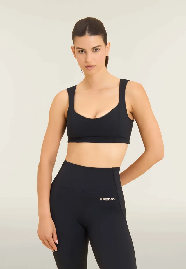 freddy-top-sportivo-scollo-a-cuore-in-tessuto-tecnico-d-i-w-o-nylon image 1