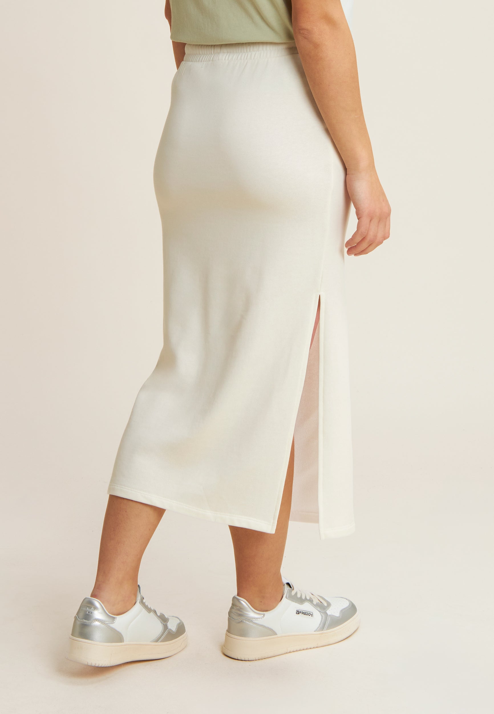 freddy-gonna-longuette-in-french-terry-con-spacchi-e-maxi-tasca-donna image 3