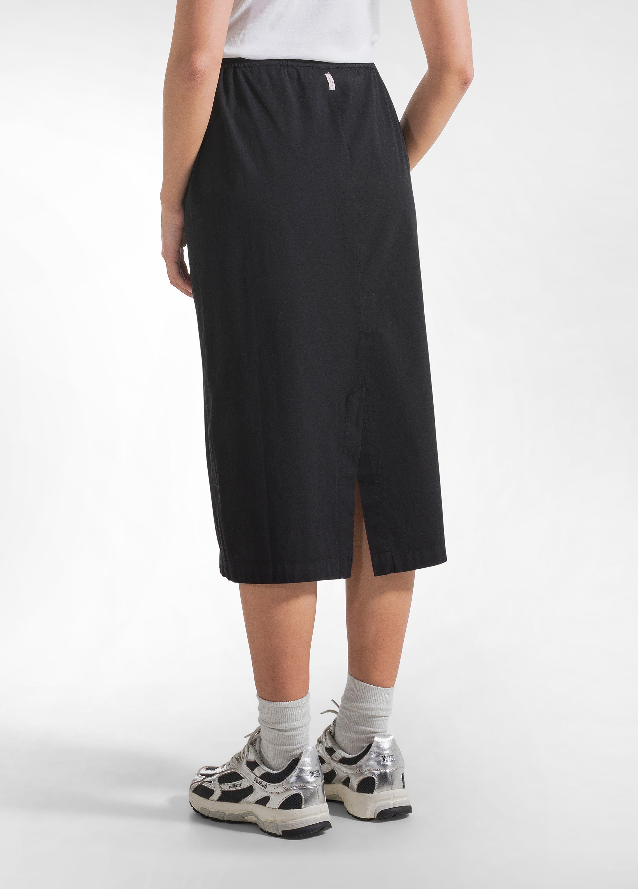 deha-gonna-a-matita-in-popline-elasticizzato-nera-gonna-donna image 3