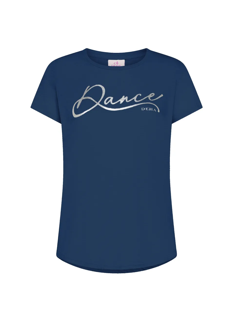 deha-t-shirt-con-stampa-in-cotone-flamm-blu image 1