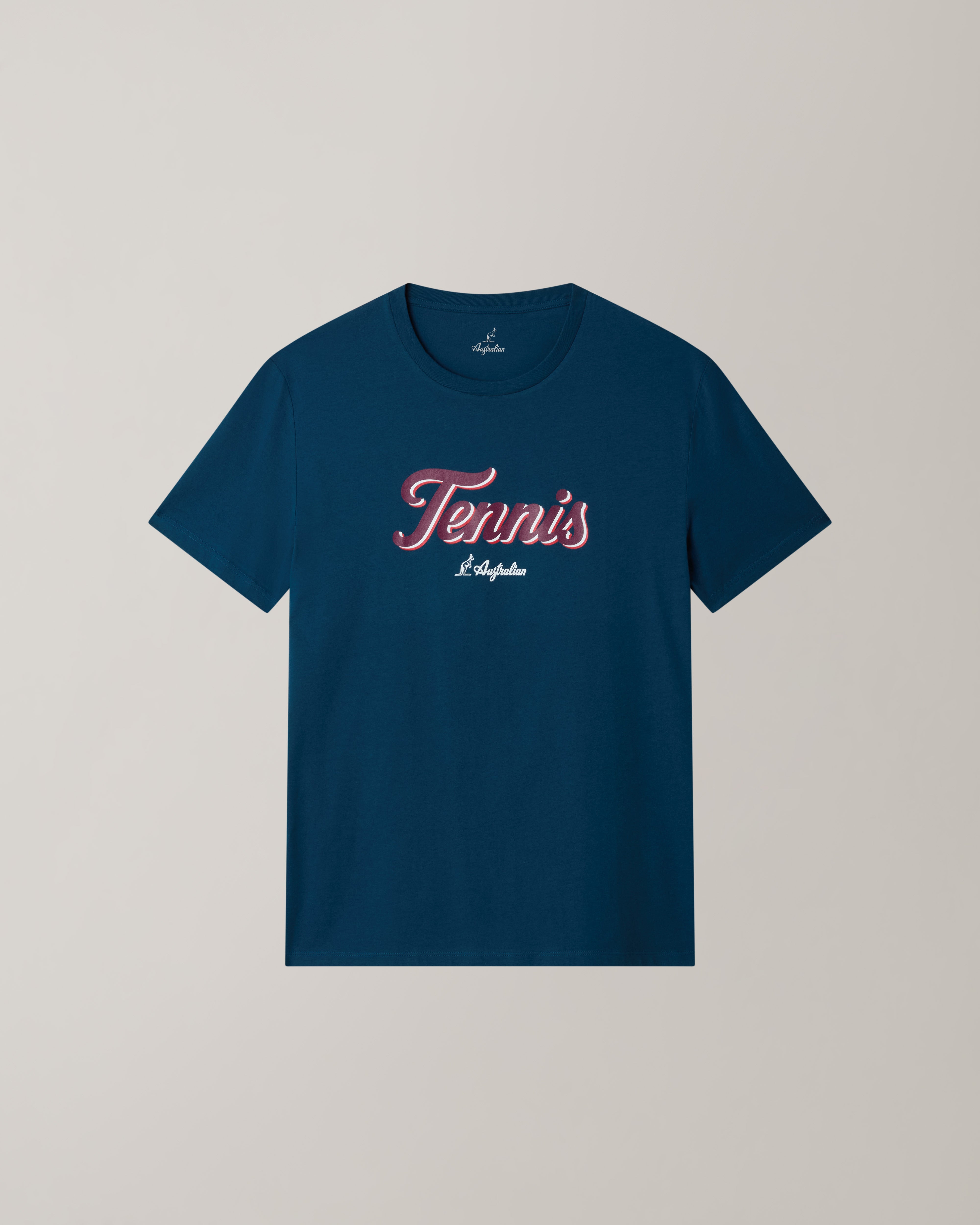 australian-tennis-cotton-t-shirt-eclipse-blue-regular-fit image 5