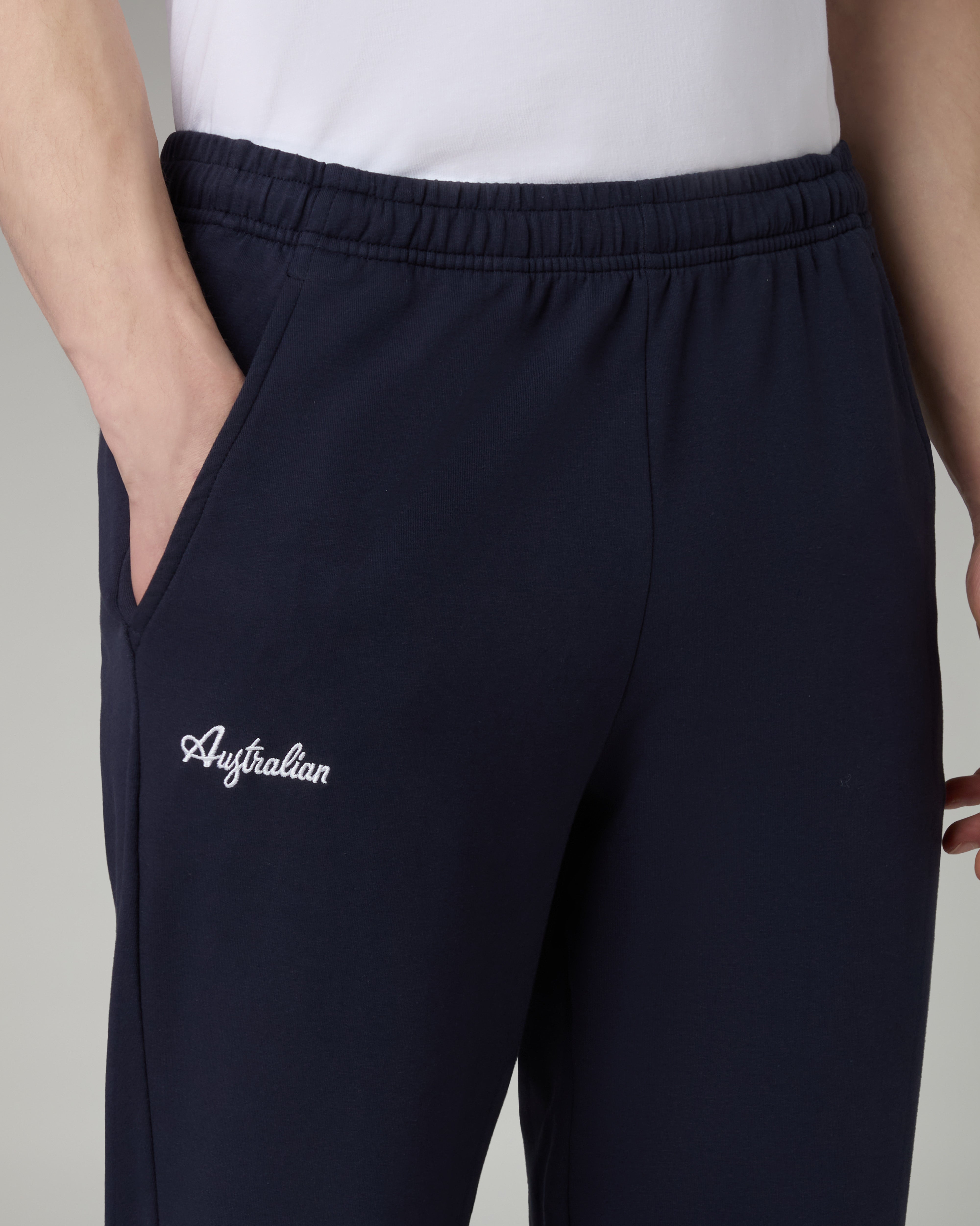 australian-essential-line-tuta-in-felpa-elasticizzata-grigio-melange image 7