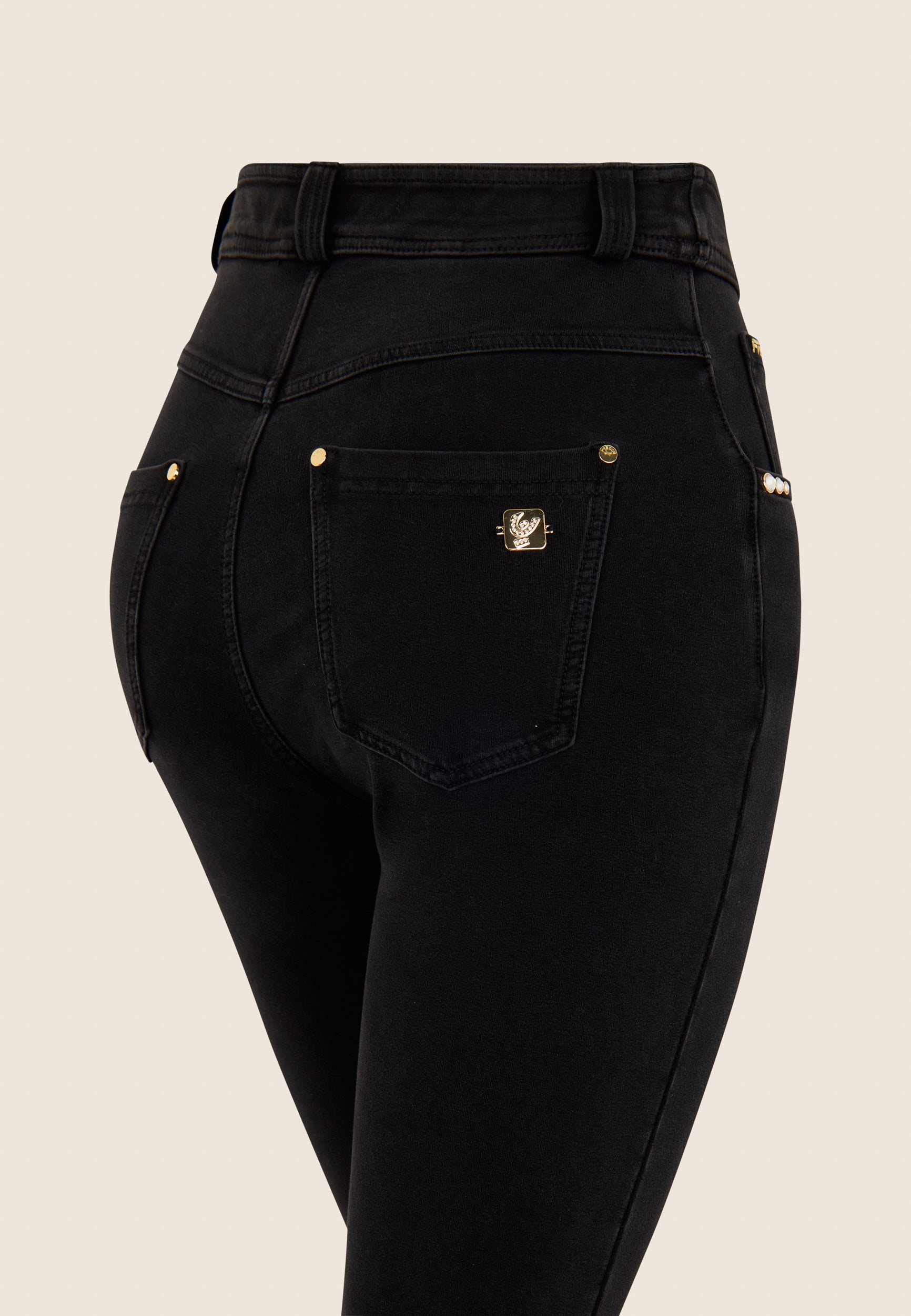 freddy-pantaloni-capri-effetto-denim-5-tasche-vita-alta-skinny image 8