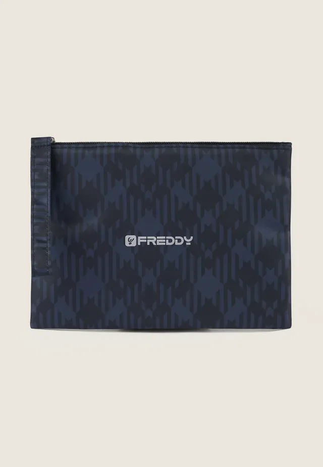 freddy-bustina-tartan-in-poliestere-con-zip-e-logo image 1