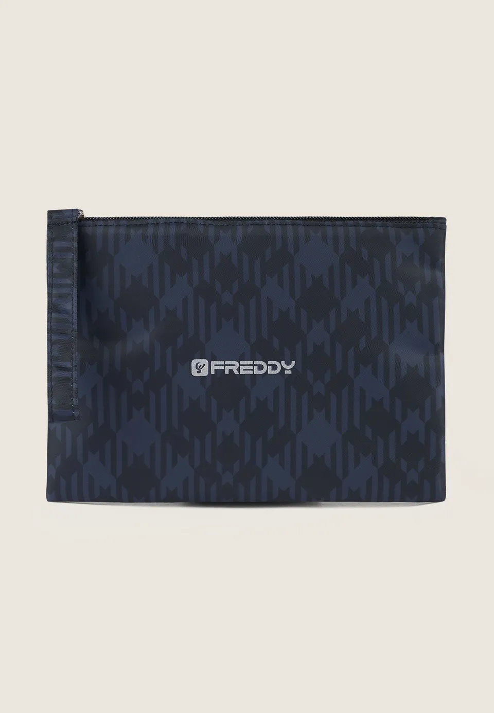freddy-bustina-tartan-in-poliestere-con-zip-e-logo image 1