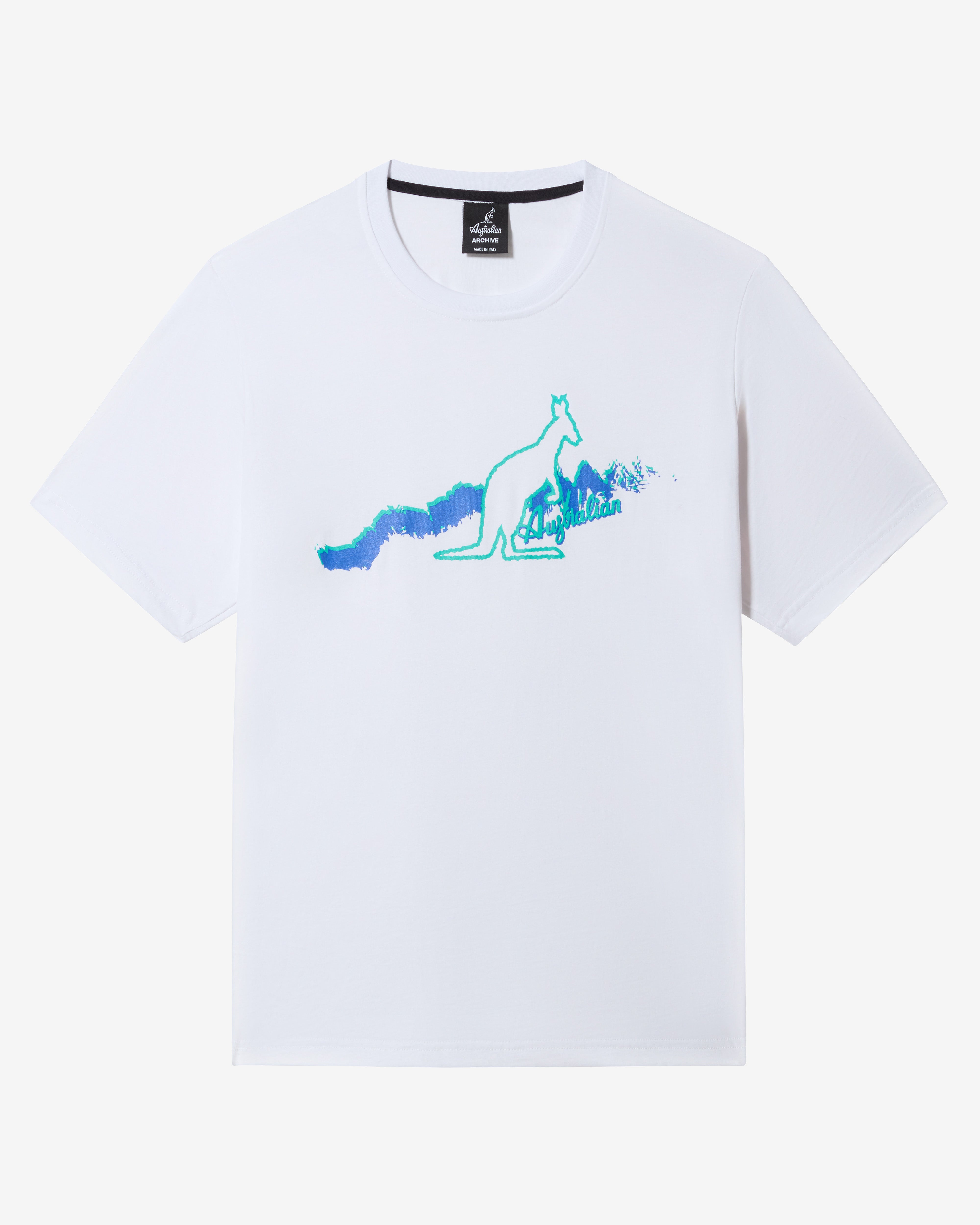 australian-road-t-shirt-archive-t-shirt-cotone-bianca-stampa-petto-regular image 4