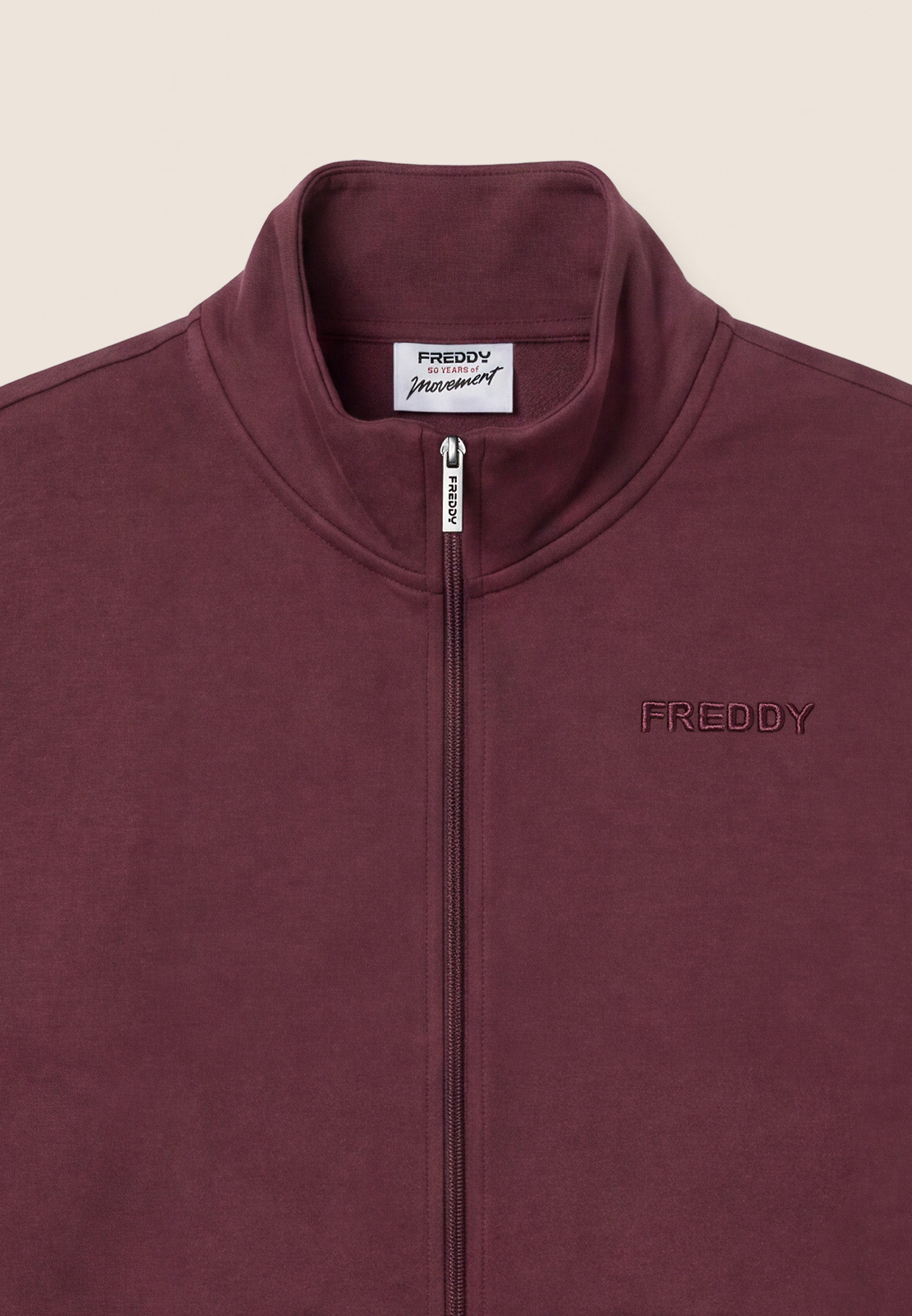 freddy-tuta-sportiva-uomo-con-zip-collo-alto-in-felpa-garzata image 3
