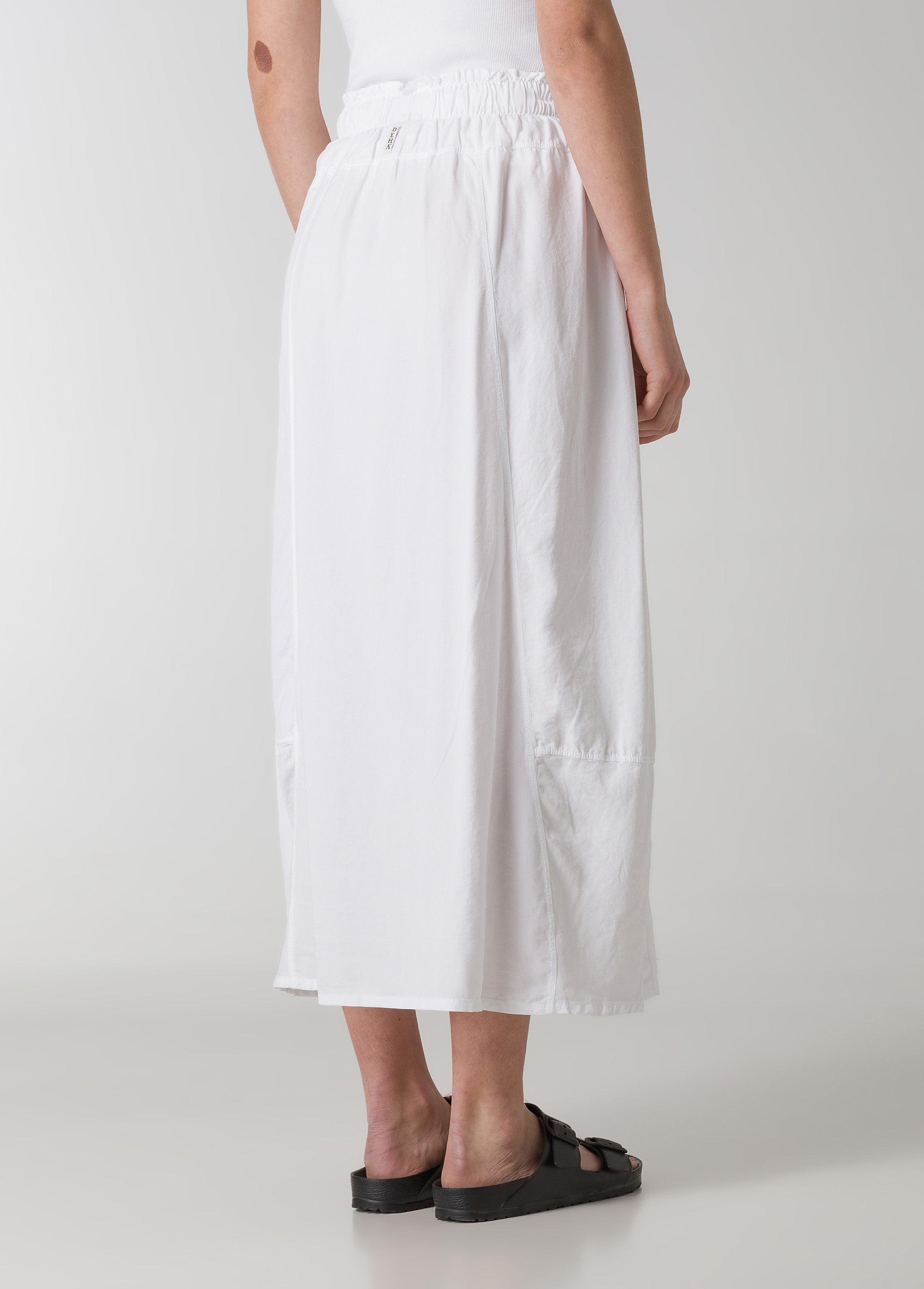 deha-gonna-lunga-in-twill-lyocell-tencel-bianco-a00688 image 2