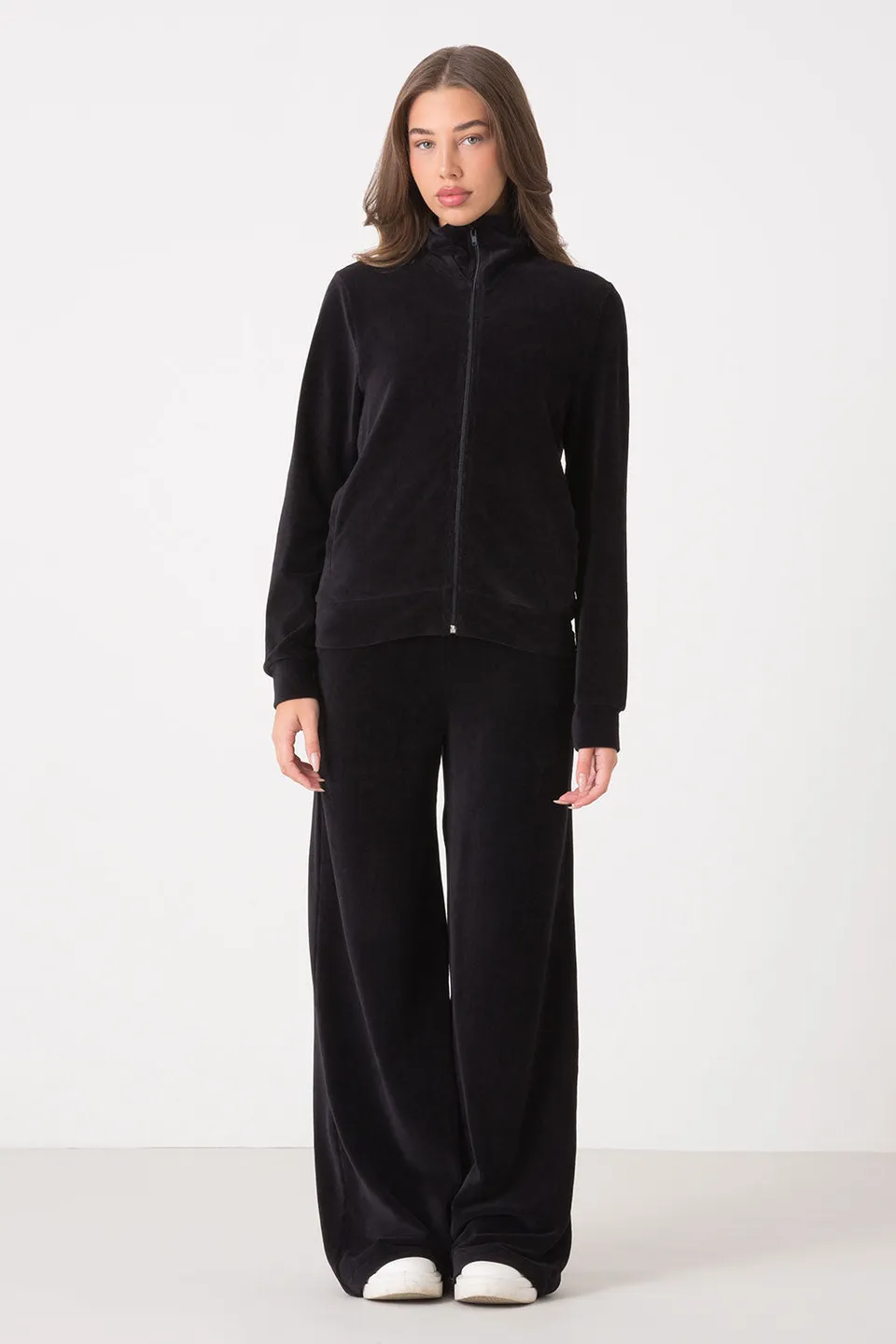 dimensione-danza-weekend-giacca-full-zip-collo-alto-velluto-coste image 1