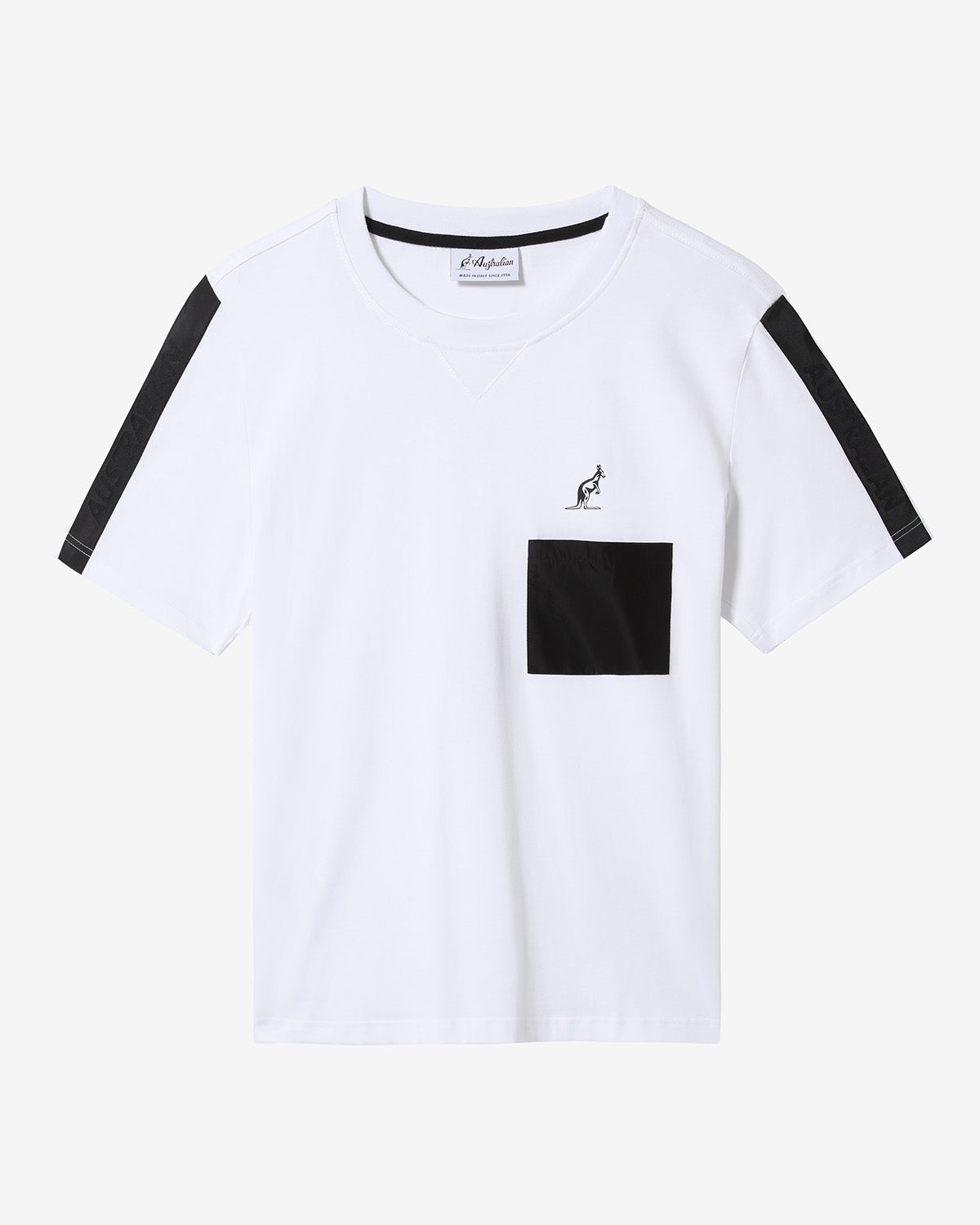 australian-impact-t-shirt-maglietta-cotone-bianca-con-taschino-memory image 5