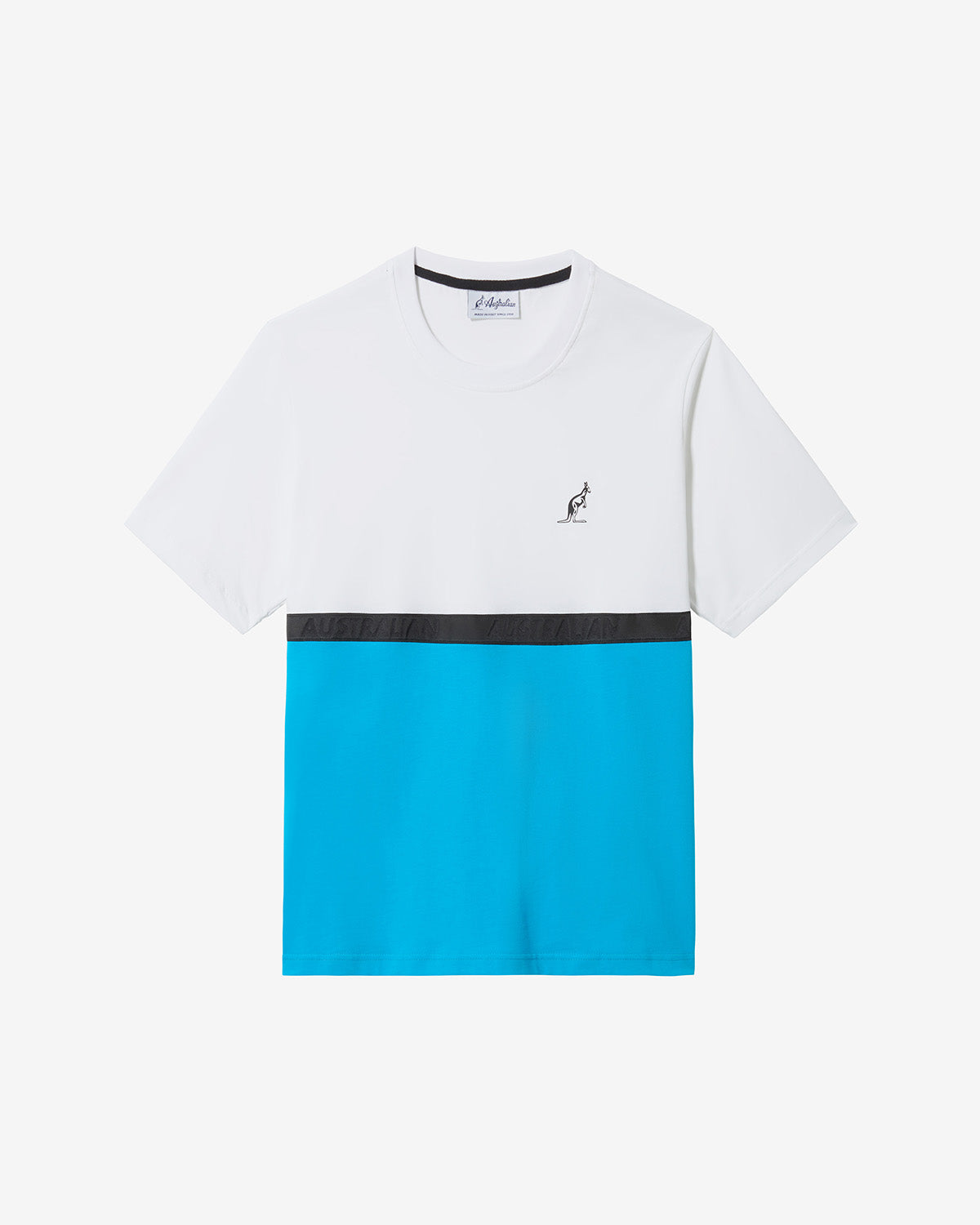 australian-color-block-t-shirt-cotone-turchese-glossy image 5