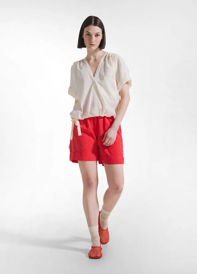deha-shorts-in-twill-di-lyocell-rosso image 1