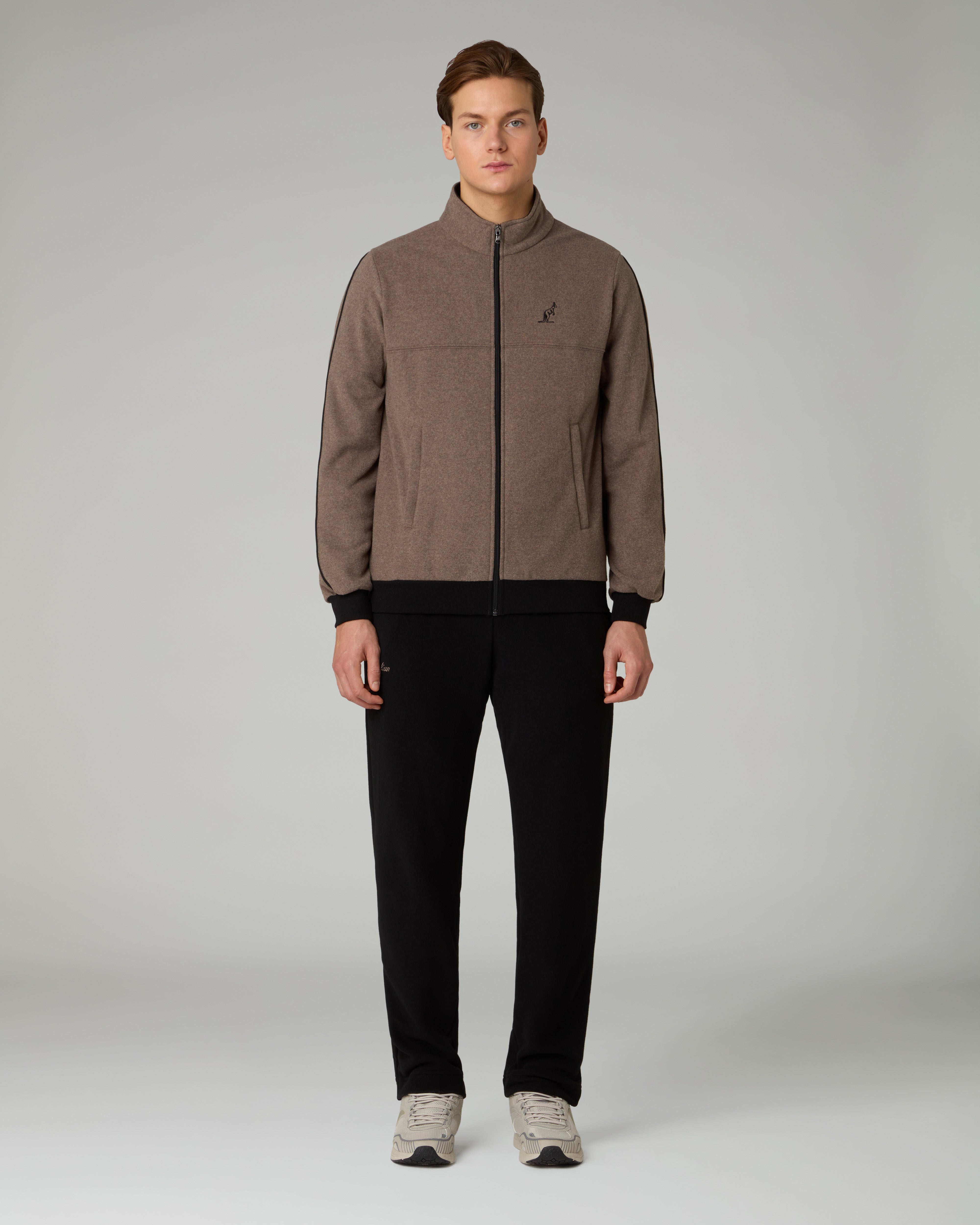 australian-classy-tracksuit-tuta-softech-nocciola-full-zip image 1