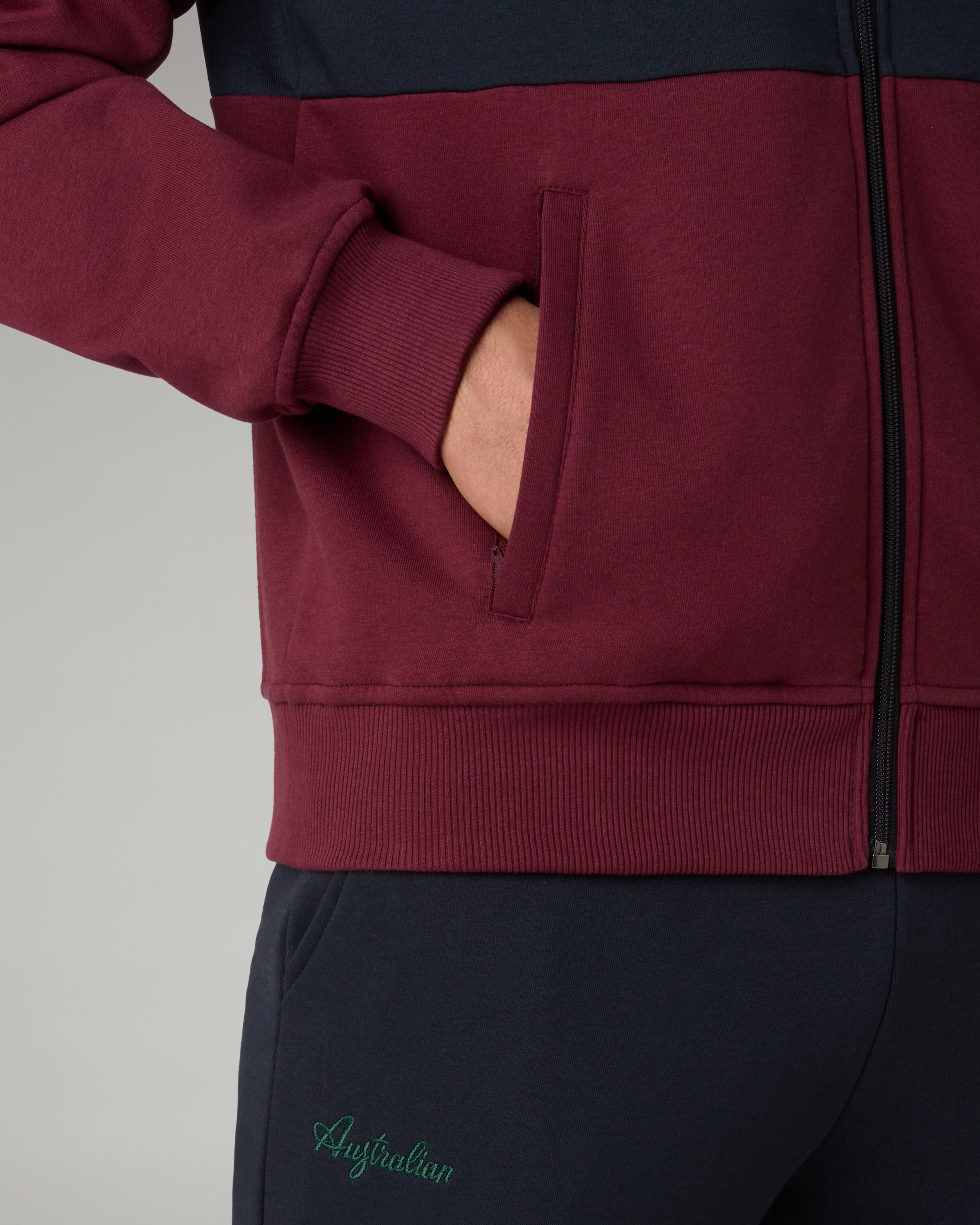 australian-posh-fleece-track-jacket-rubino-giacca-felpa-invernale image 6