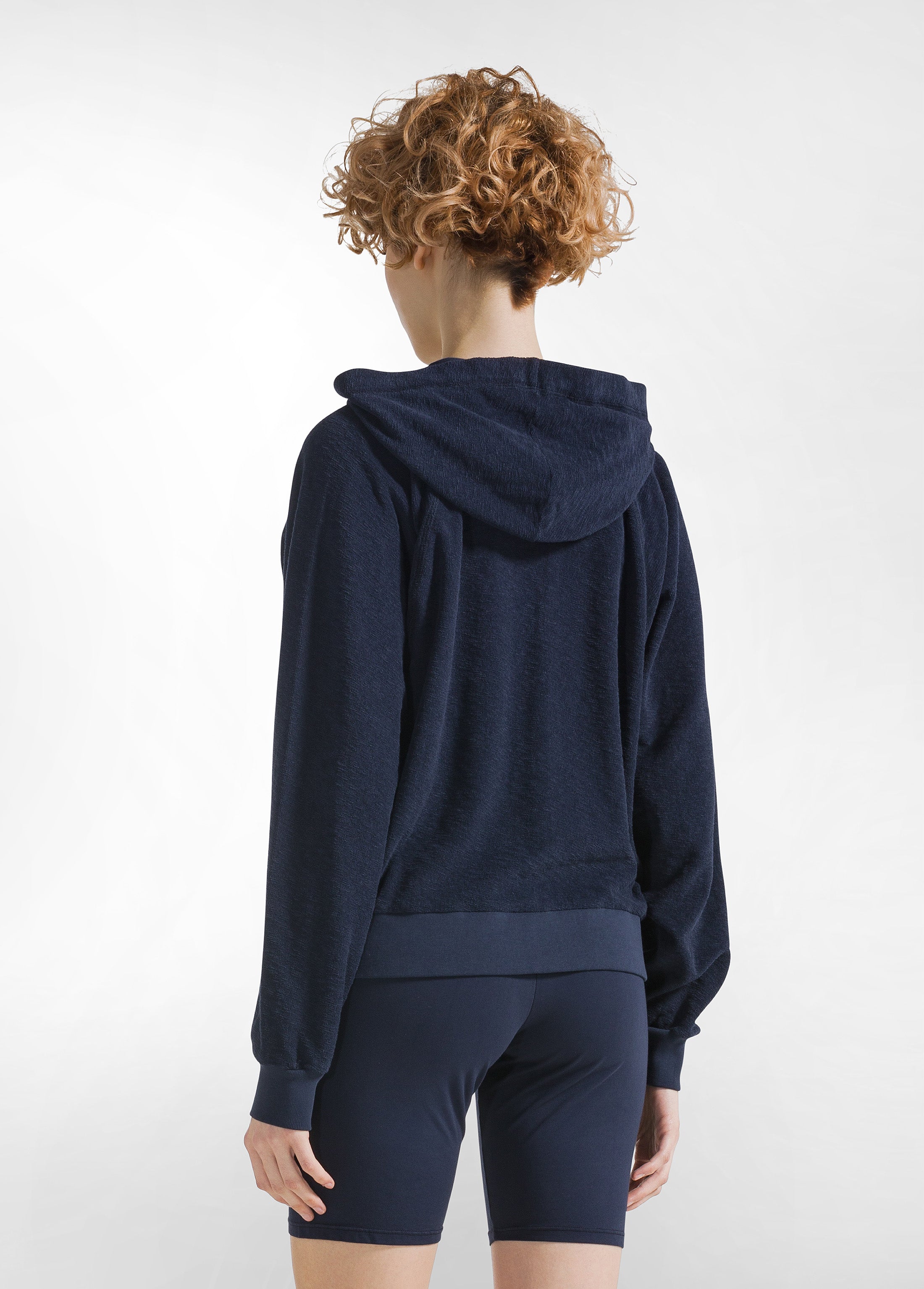 deha-a00432-felpa-in-spugna-con-zip-e-cappuccio-blu image 2
