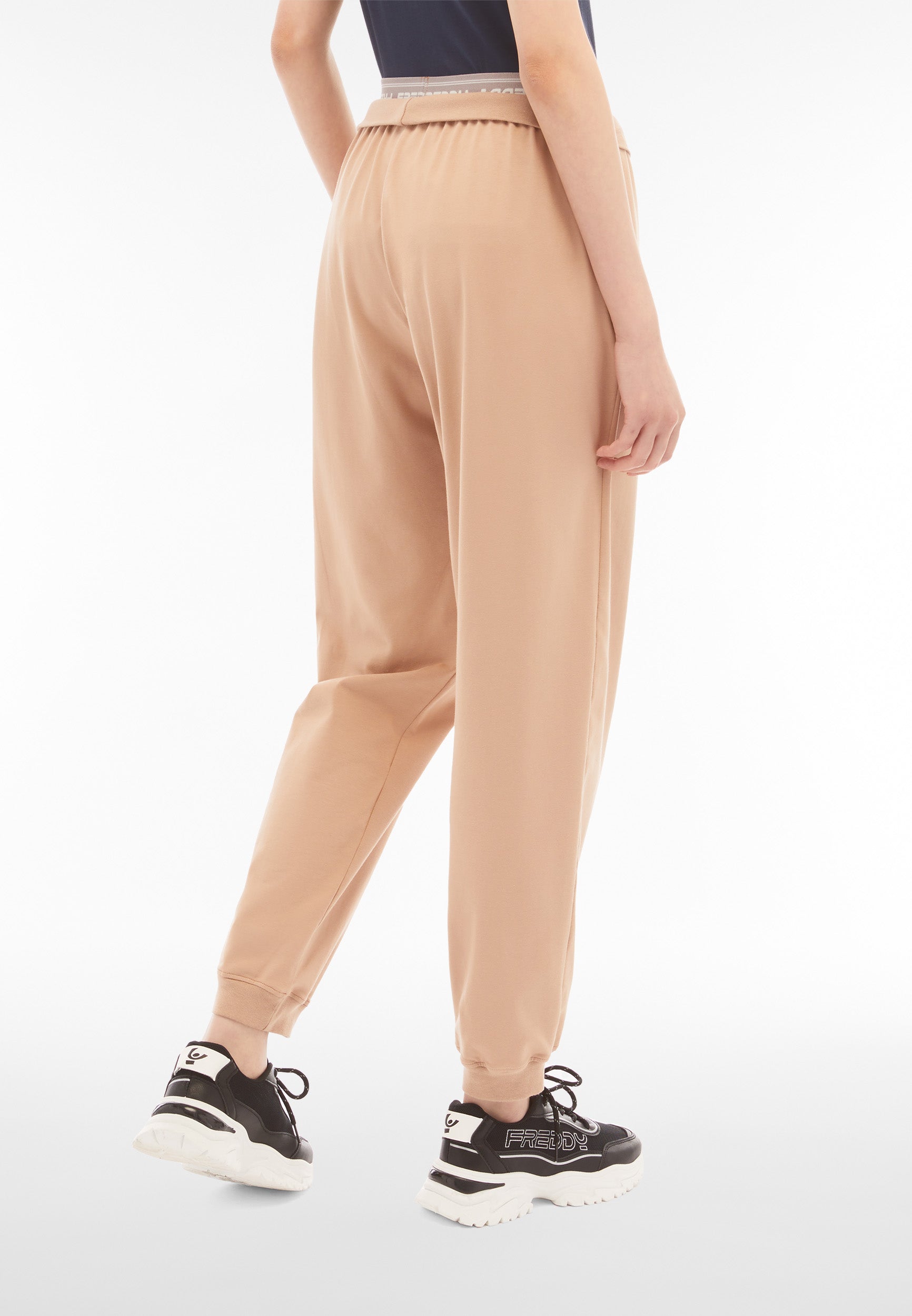 freddy-pantaloni-joggers-donna-in-jersey-con-elastico-logato image 3