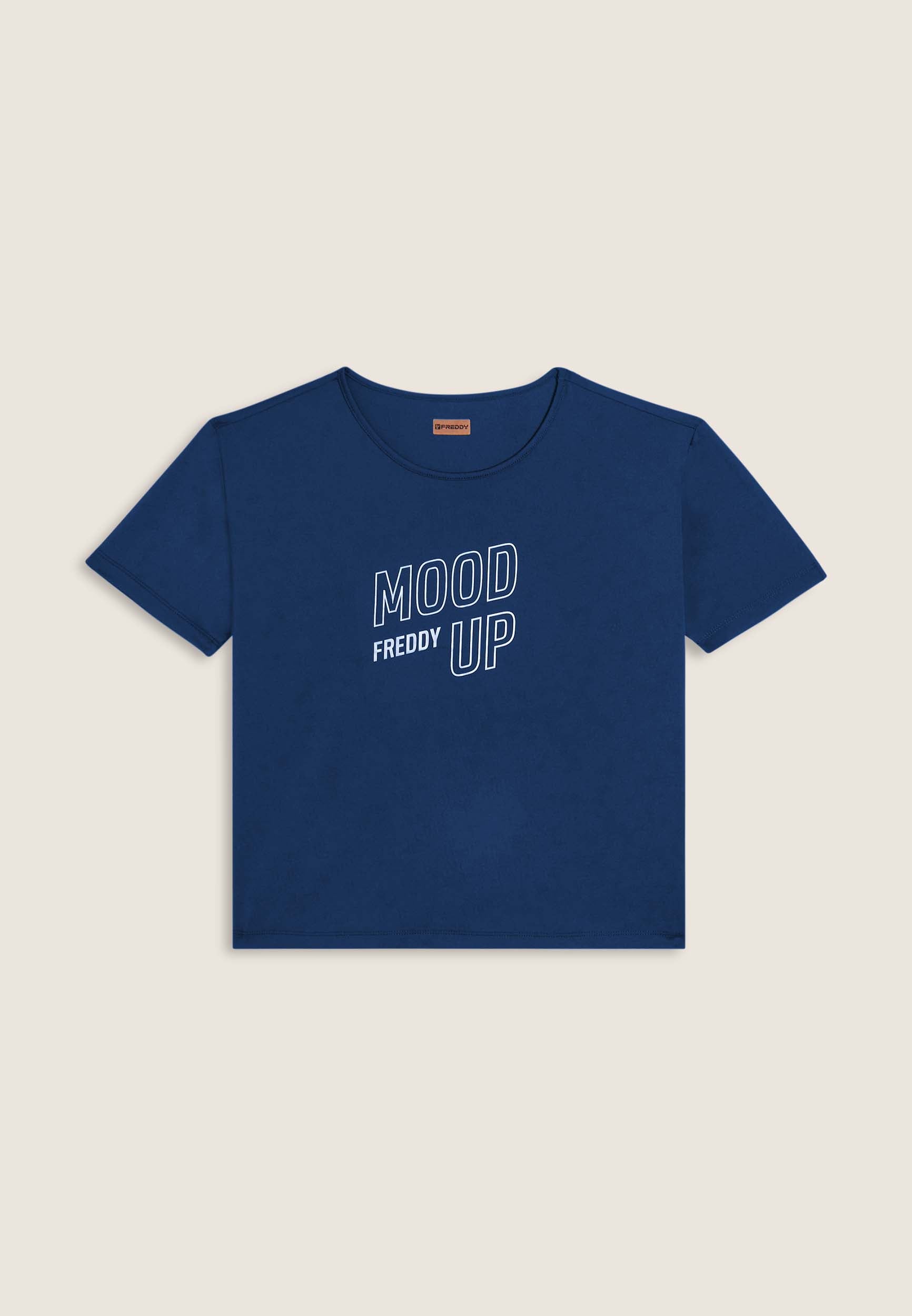 freddy-t-shirt-donna-cropped-comfort-con-stampa-mood-up-in-jersey-nylon image 8