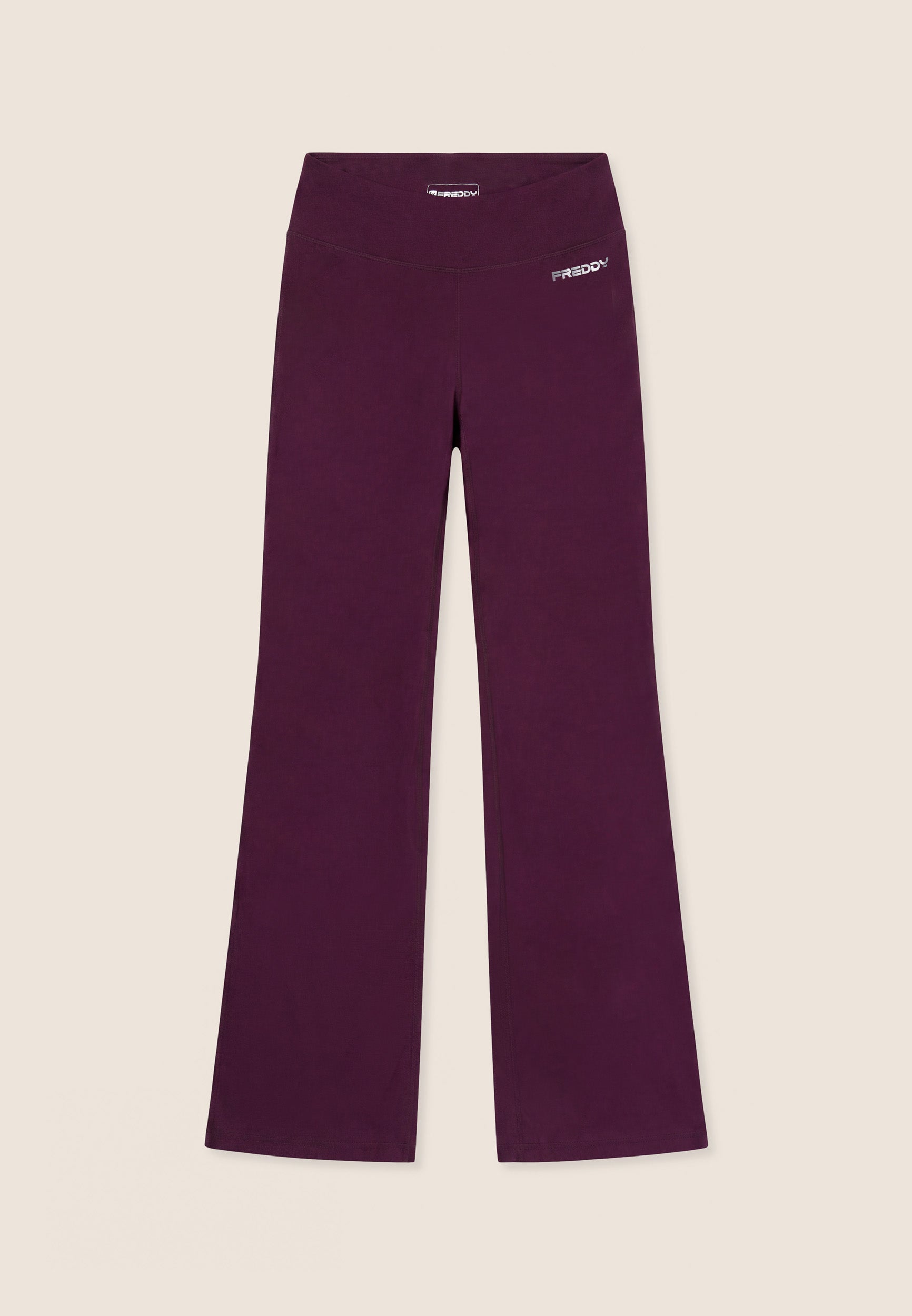 freddy-leggings-flare-vita-alta-mano-pesca-quick-dry image 1