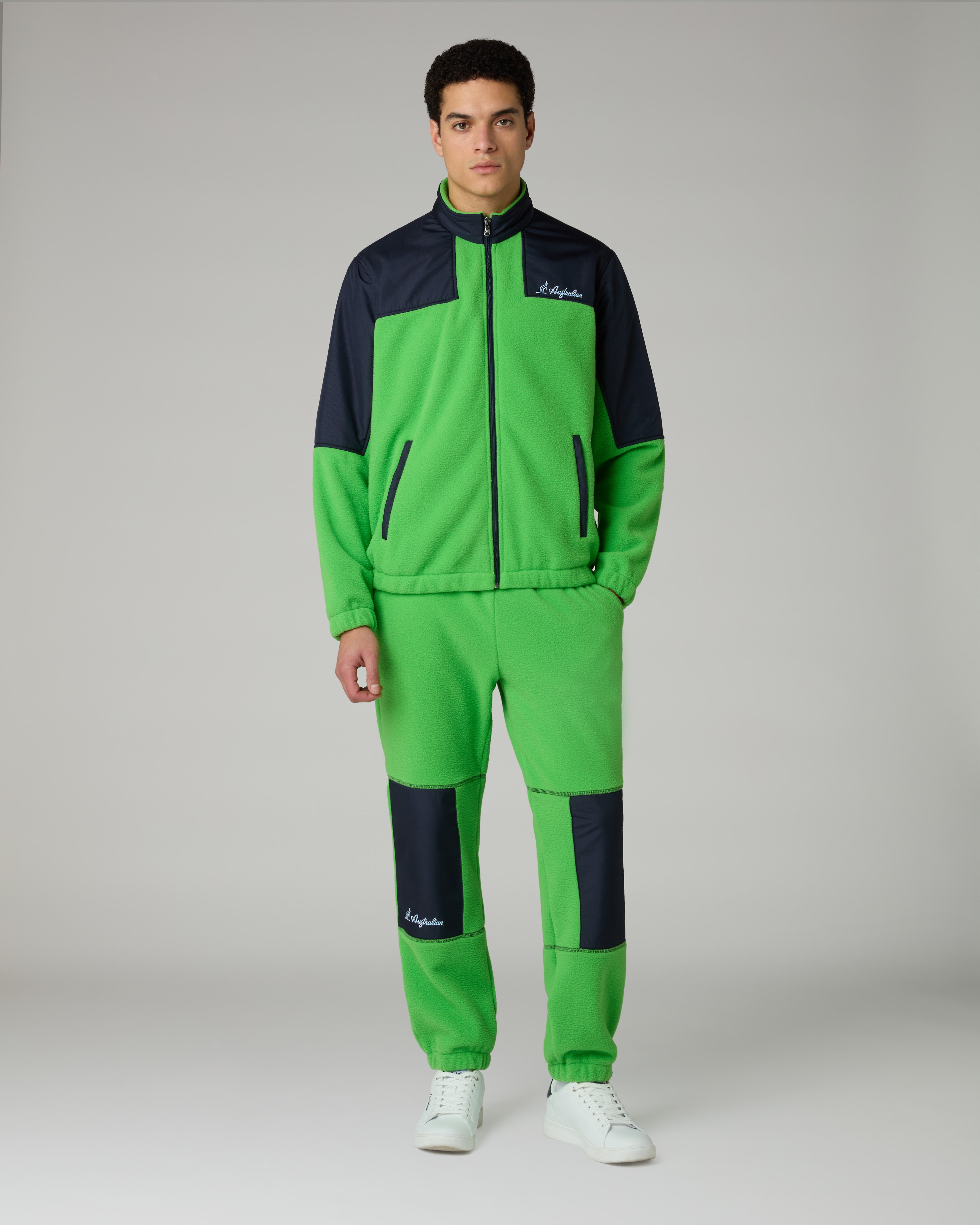 australian-color-block-track-jacket-giacca-in-pile-full-zip-made-in-italy image 2