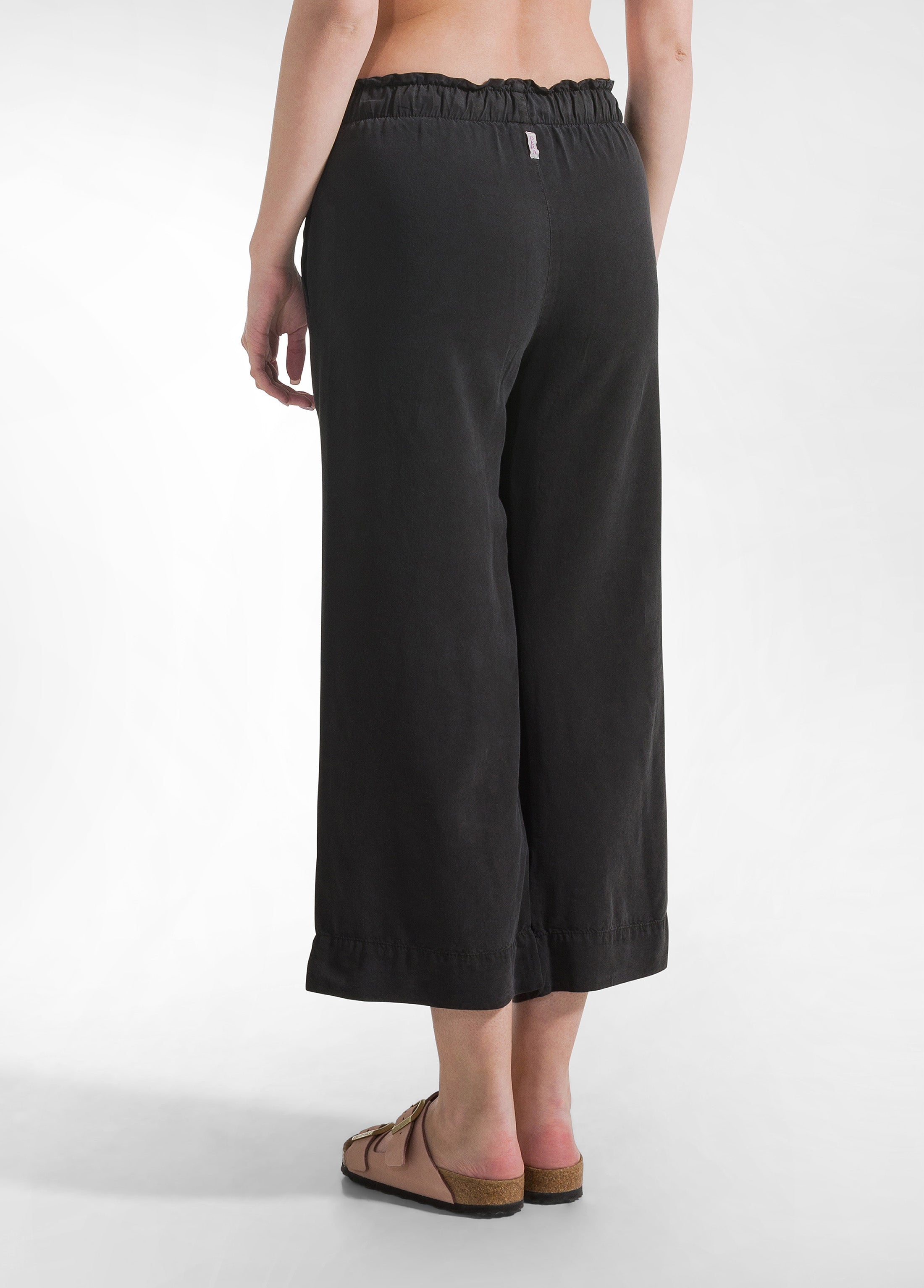 deha-pantaloni-crop-in-twill-lyocell-nero-d42567 image 3