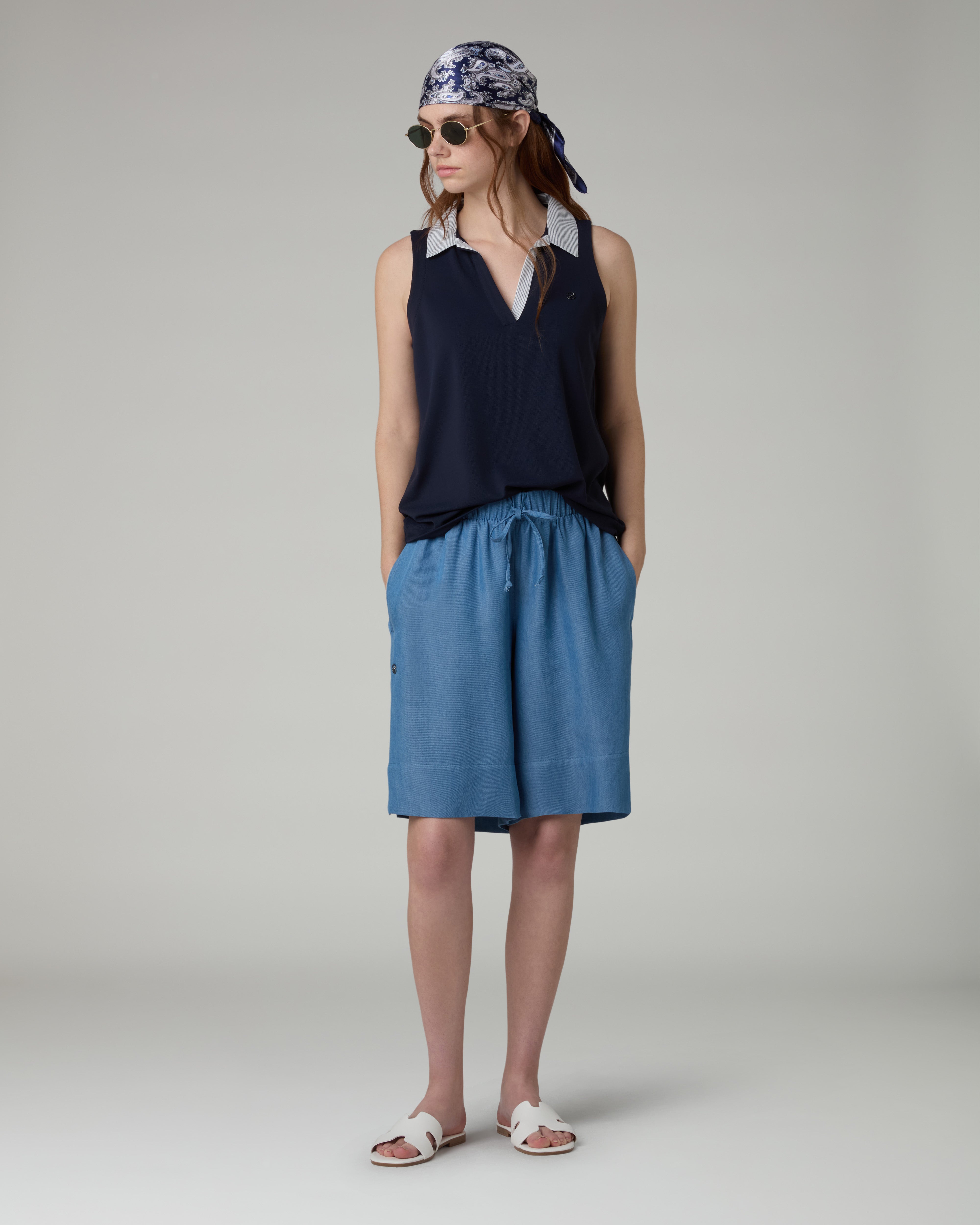 australian-sleeveless-polo-top-league-polo-smanicata-blu-navy image 1