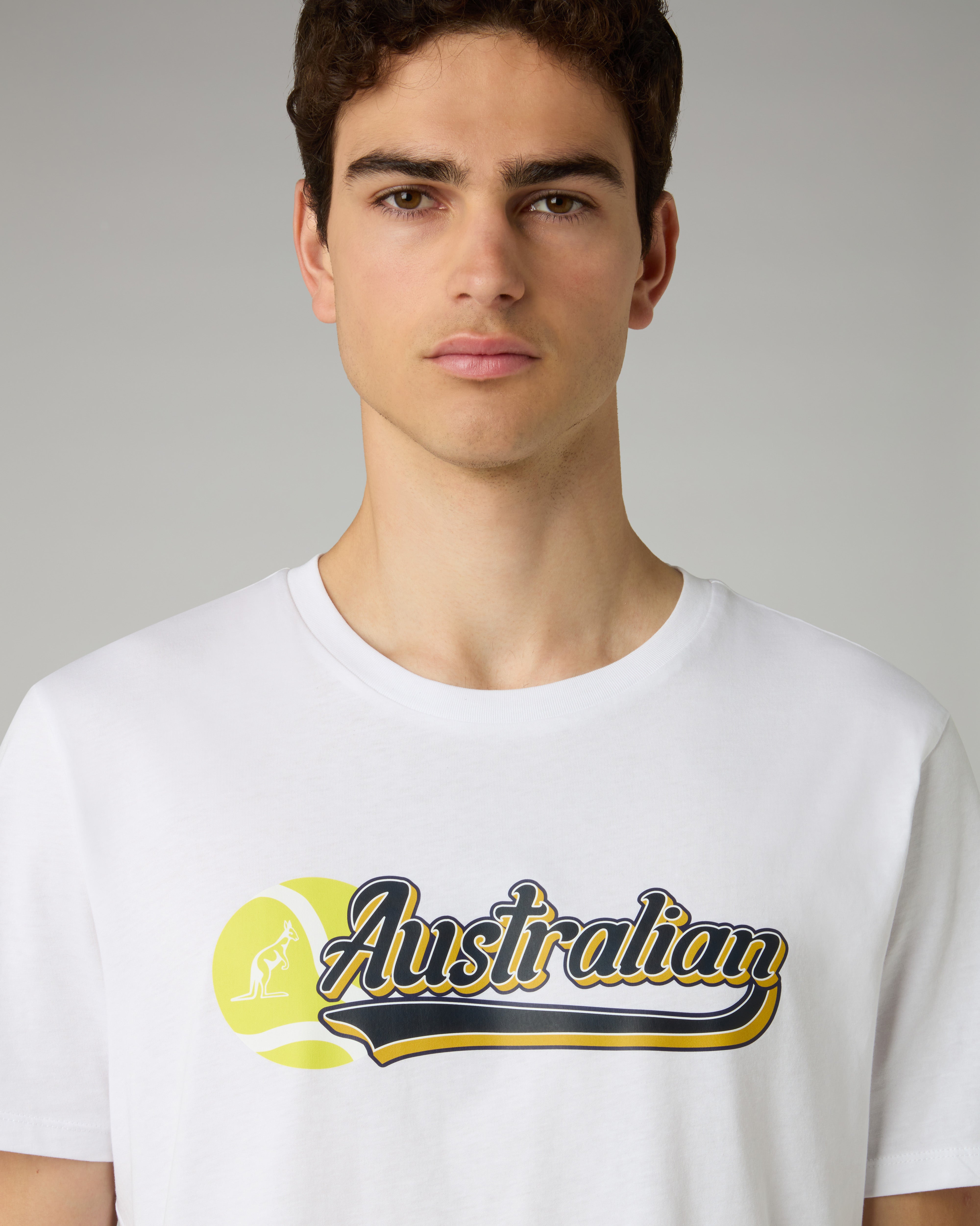 australian-t-shirt-in-cotone-bianca-tennis image 4