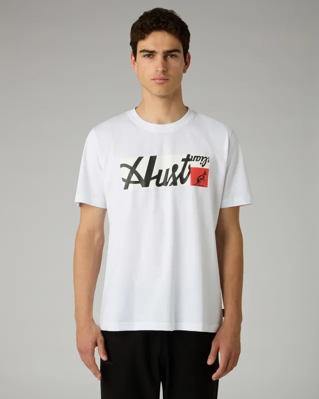 australian-broken-logo-t-shirt-maglia-cotone-bianco-sportswear image 1