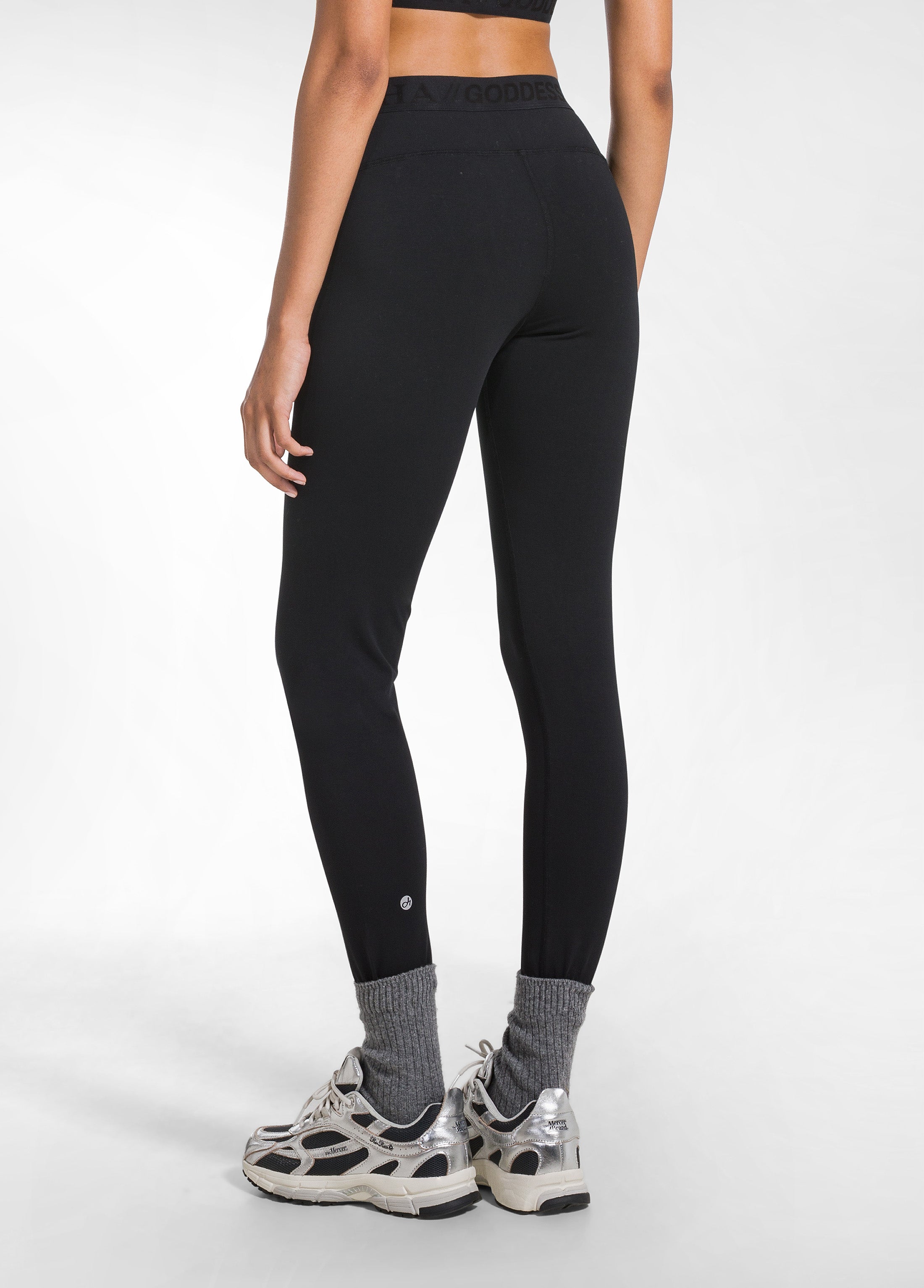 deha-d52005-leggings-jersey-stretch-con-logo-nero image 3