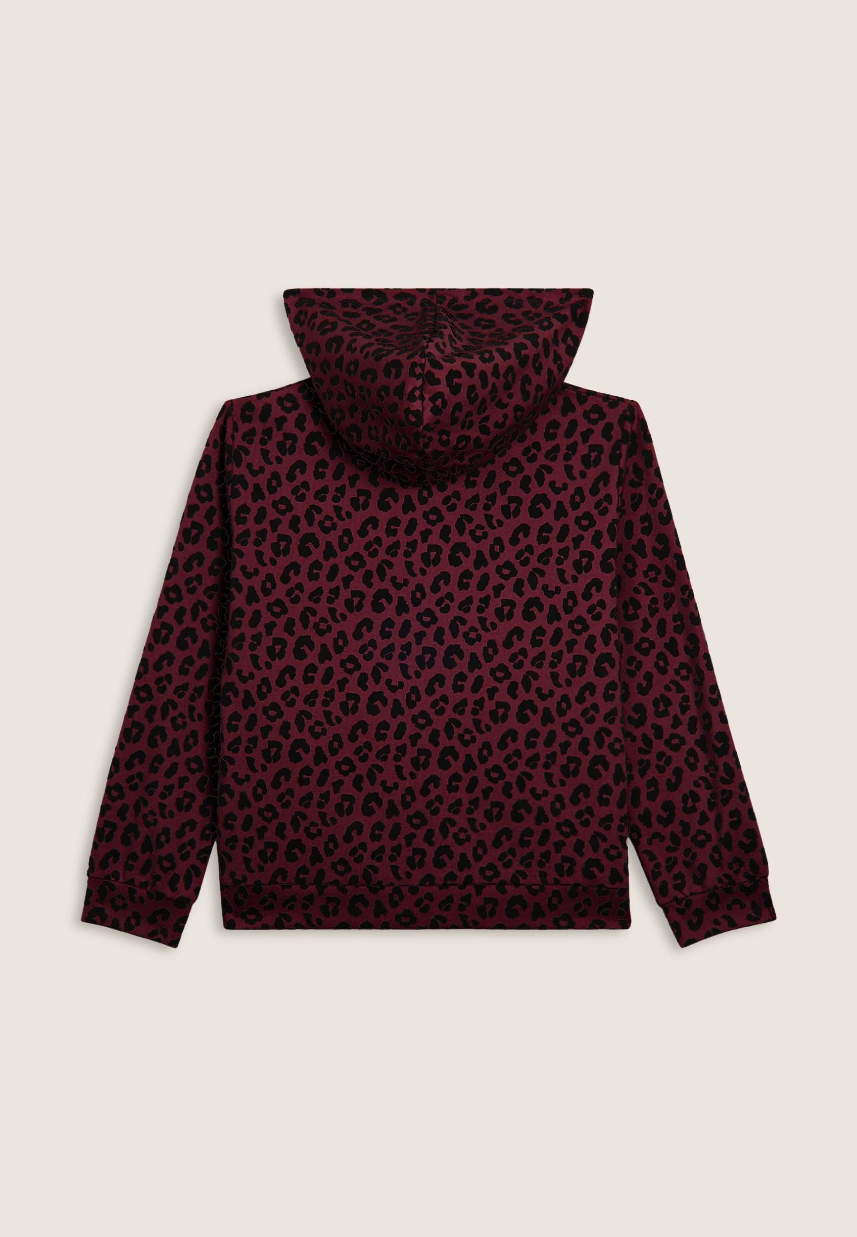 freddy-felpa-donna-leopardata-full-zip-con-cappuccio image 6