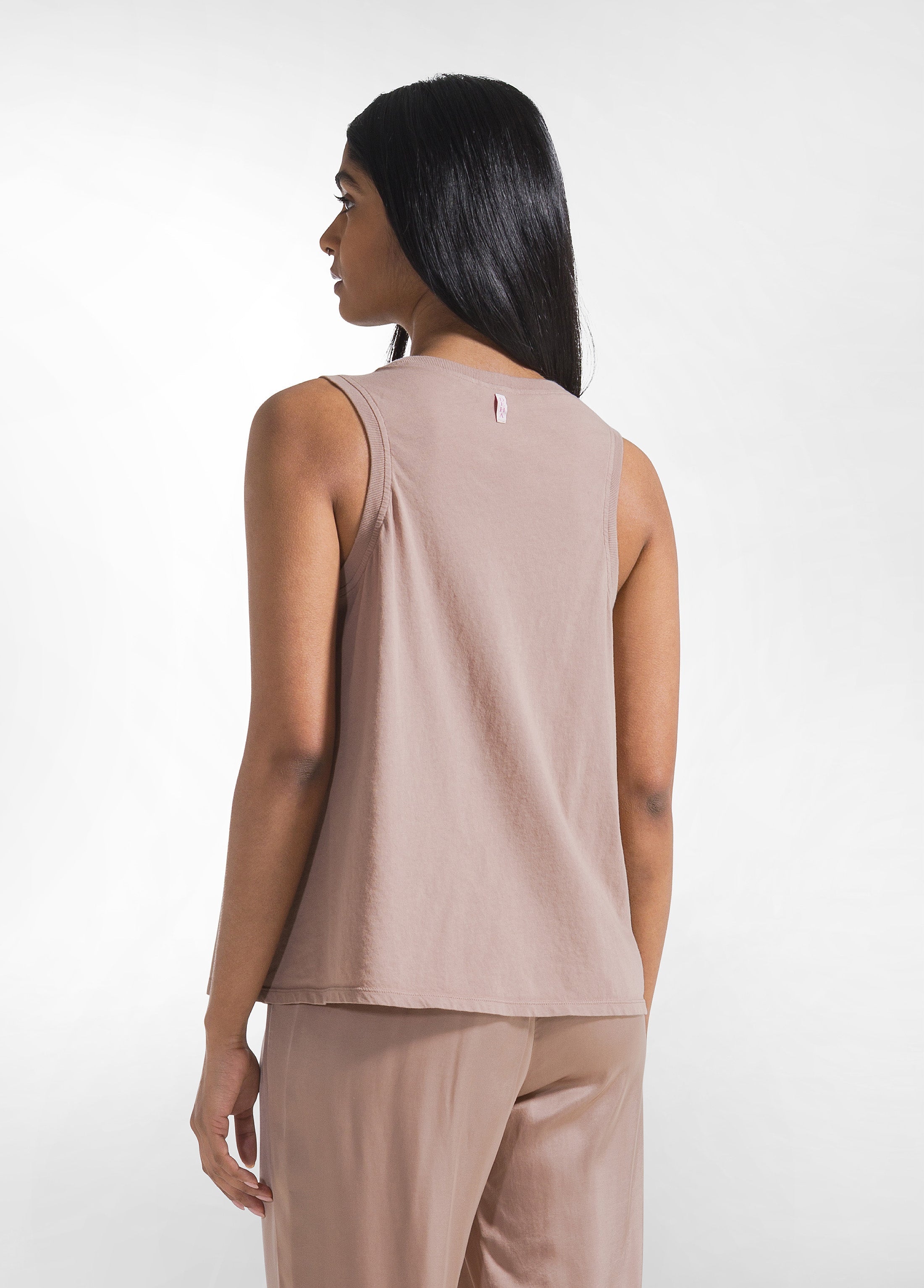 deha-completo-top-e-jogger-in-satin-marrone-set-leisurewear image 2