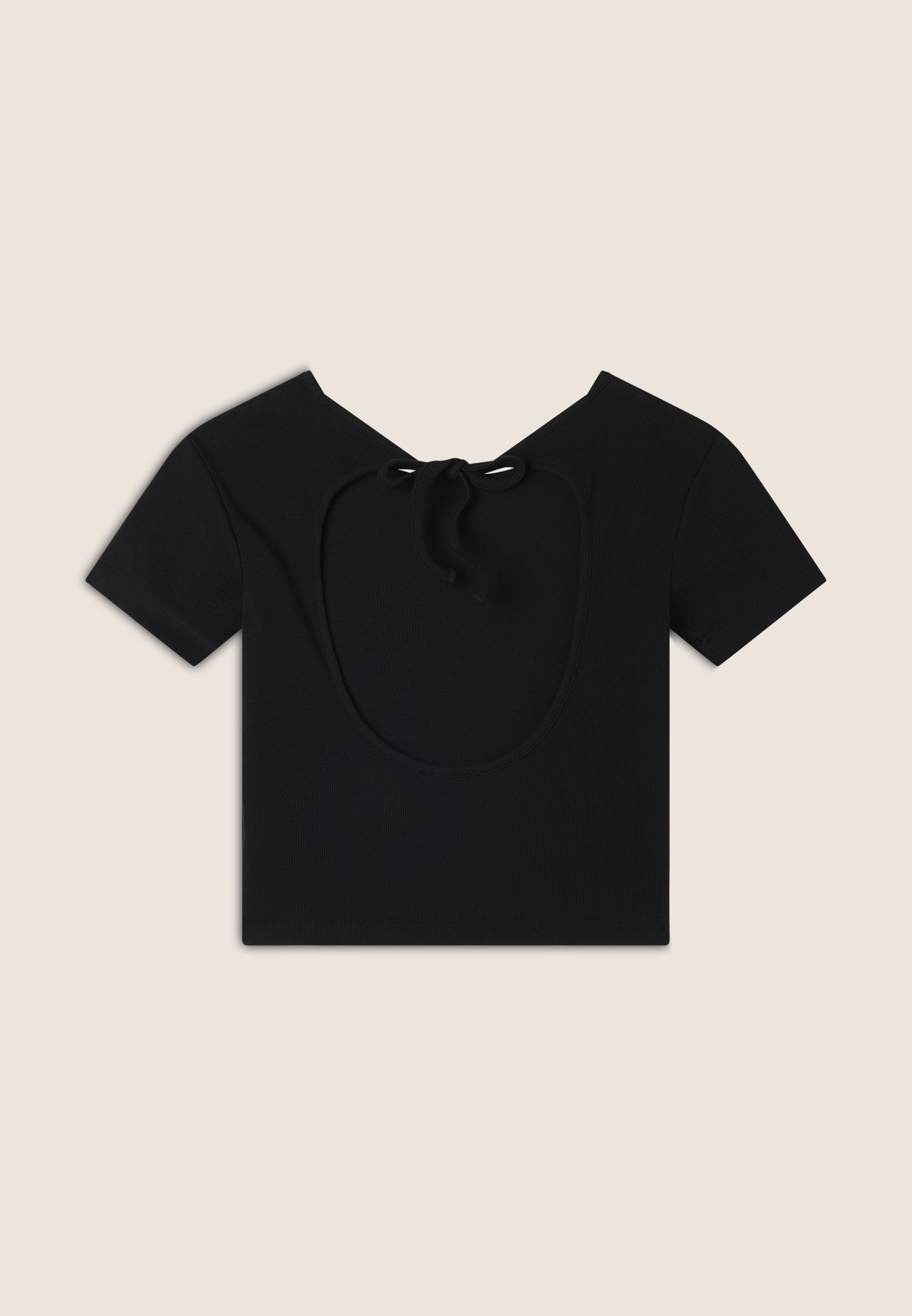 freddy-t-shirt-slim-fit-cropped-a-costine-con-apertura-sulla-schiena image 6