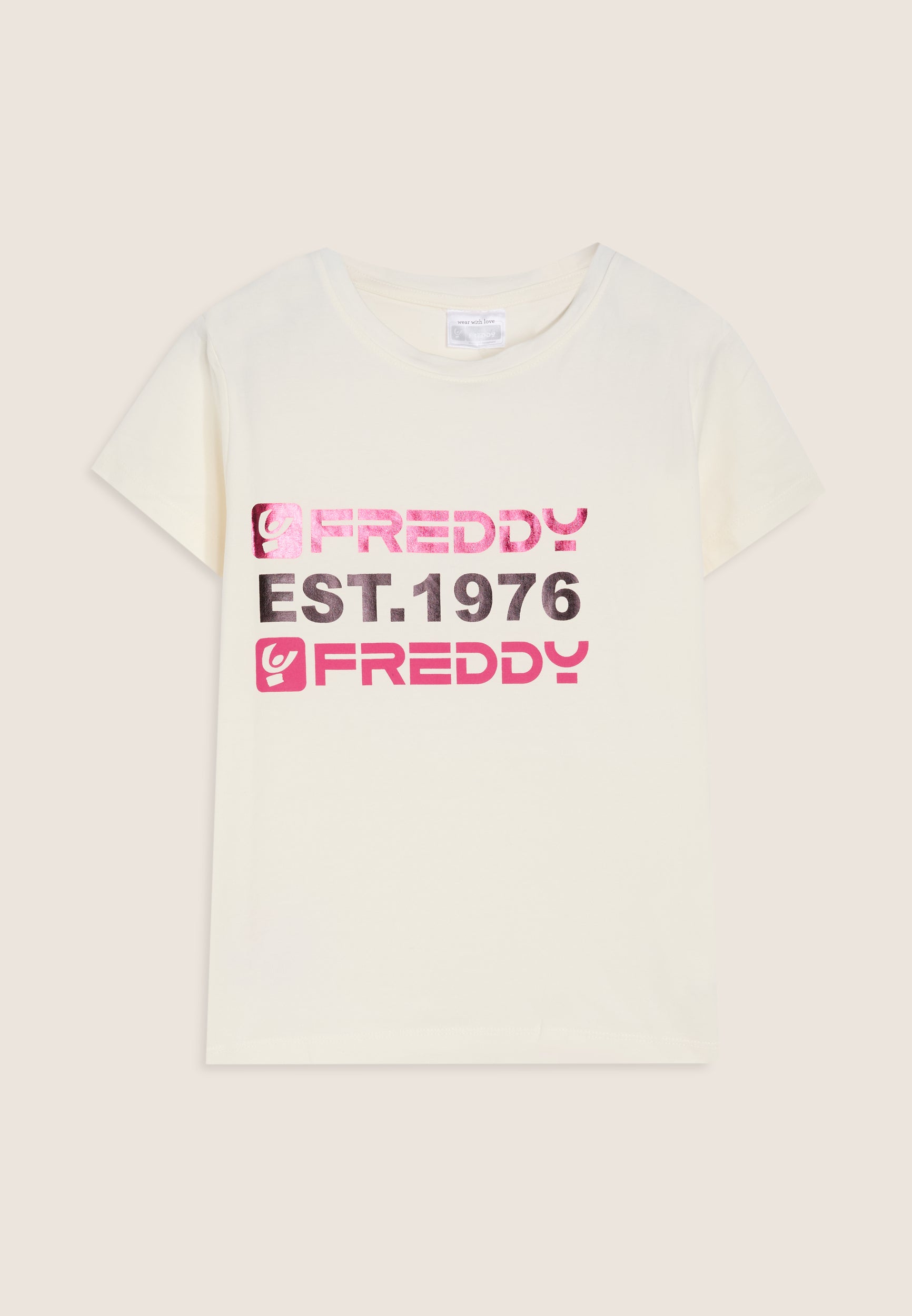 freddy-t-shirt-bambina-regular-fit-con-maxi-stampa-est-1976 image 4
