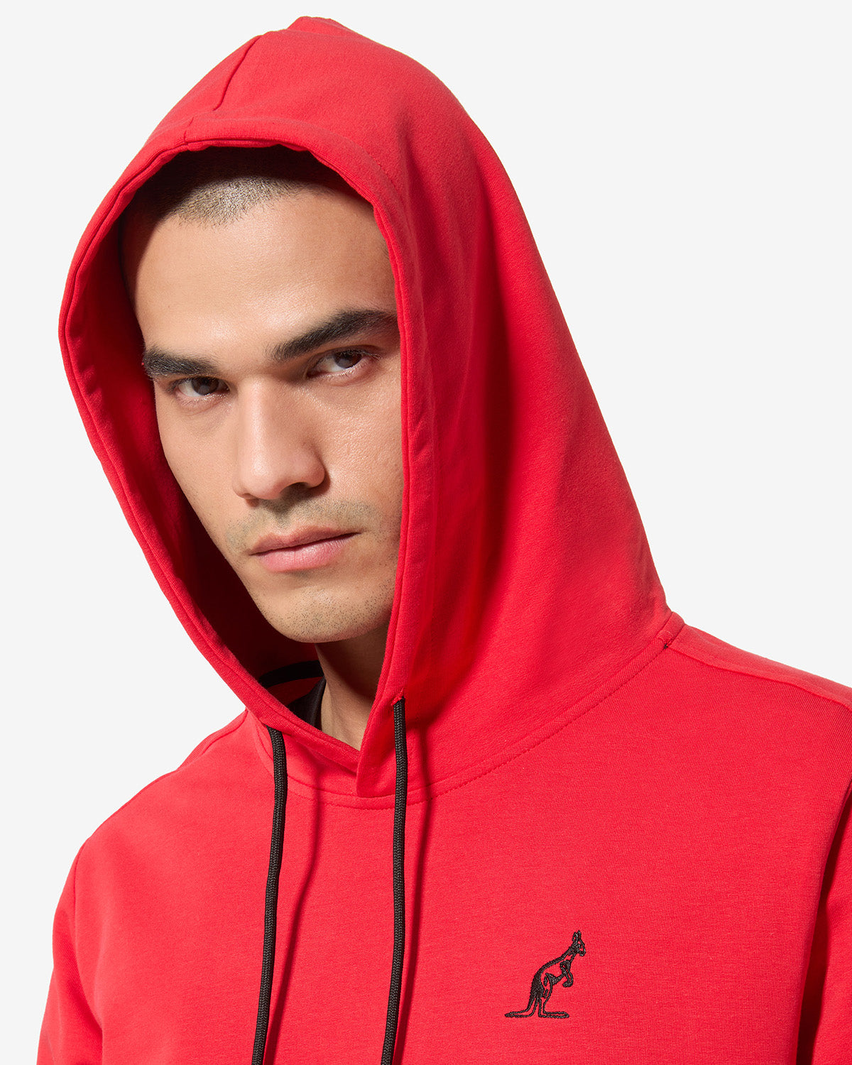 australian-city-hoodie-felpa-uomo-con-cappuccio-rosso-vivo-made-in-italy image 4