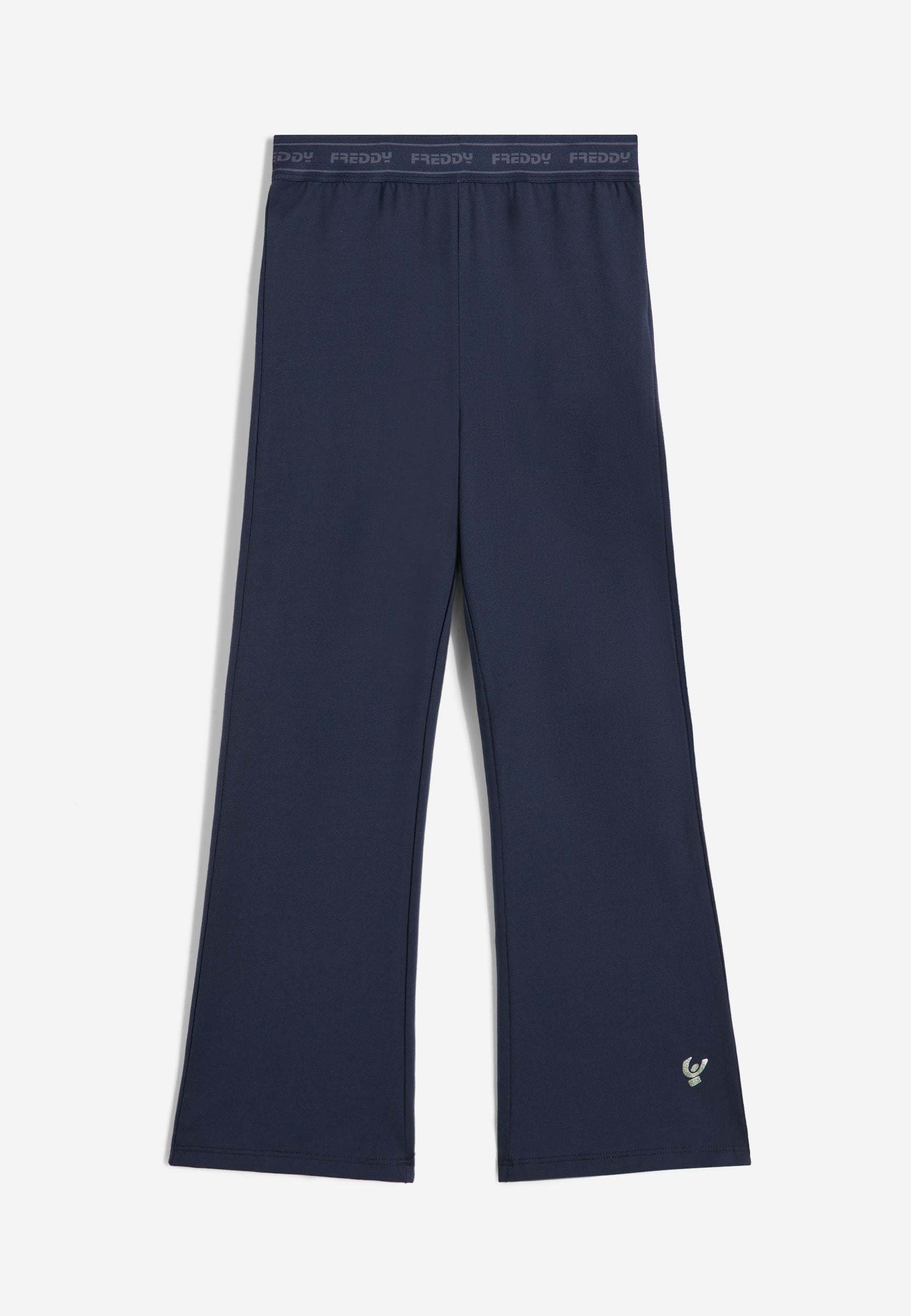 freddy-pantaloni-bambina-fondo-svasato-vita-logata-in-felpa-stretch image 7
